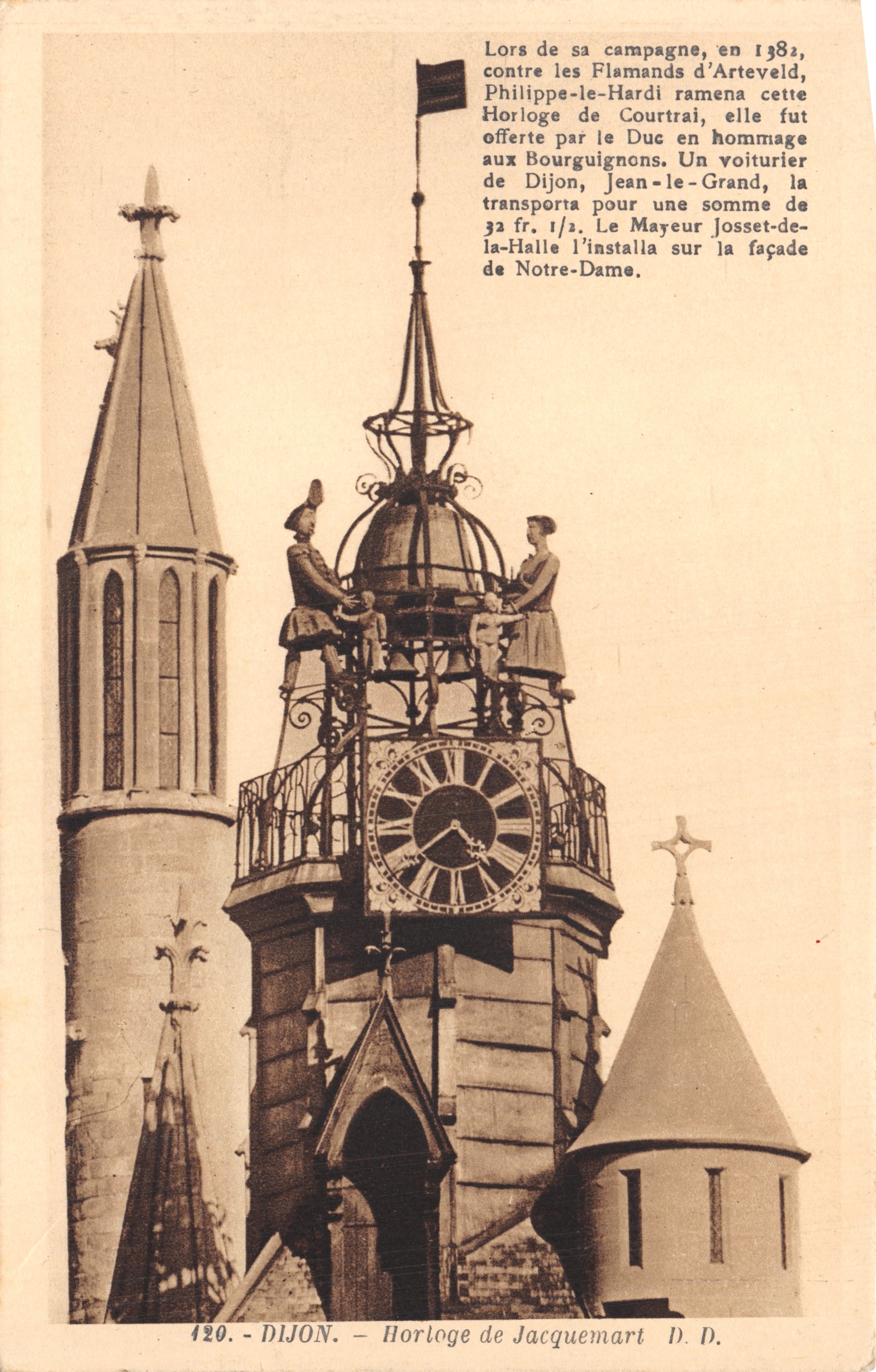 Dijon — Horloge de Jacquemart — éditeur D. D