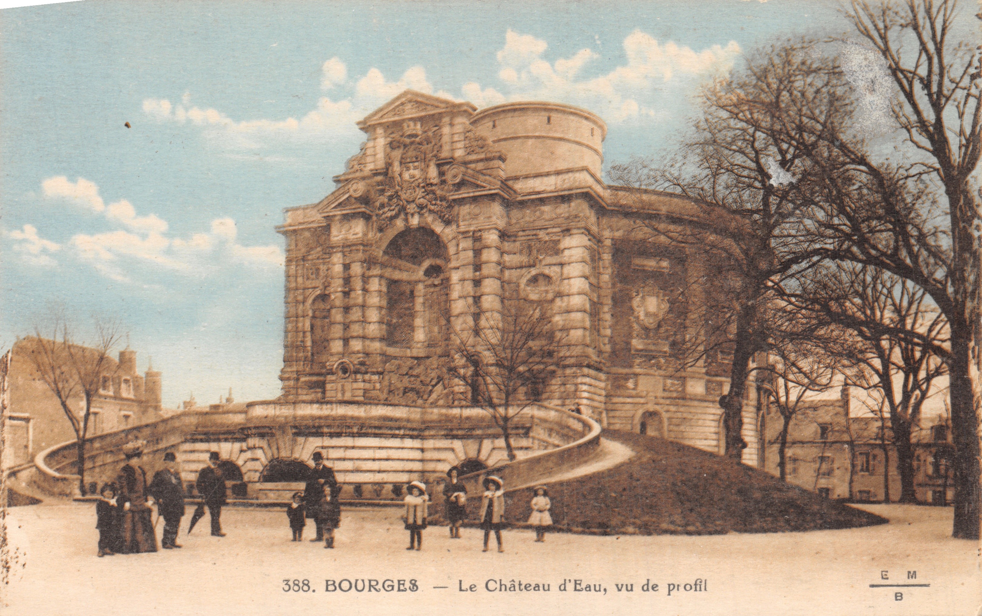 Bourges — Il Castello dell'Acqua, visto di profilo — Editore E.M. n°388