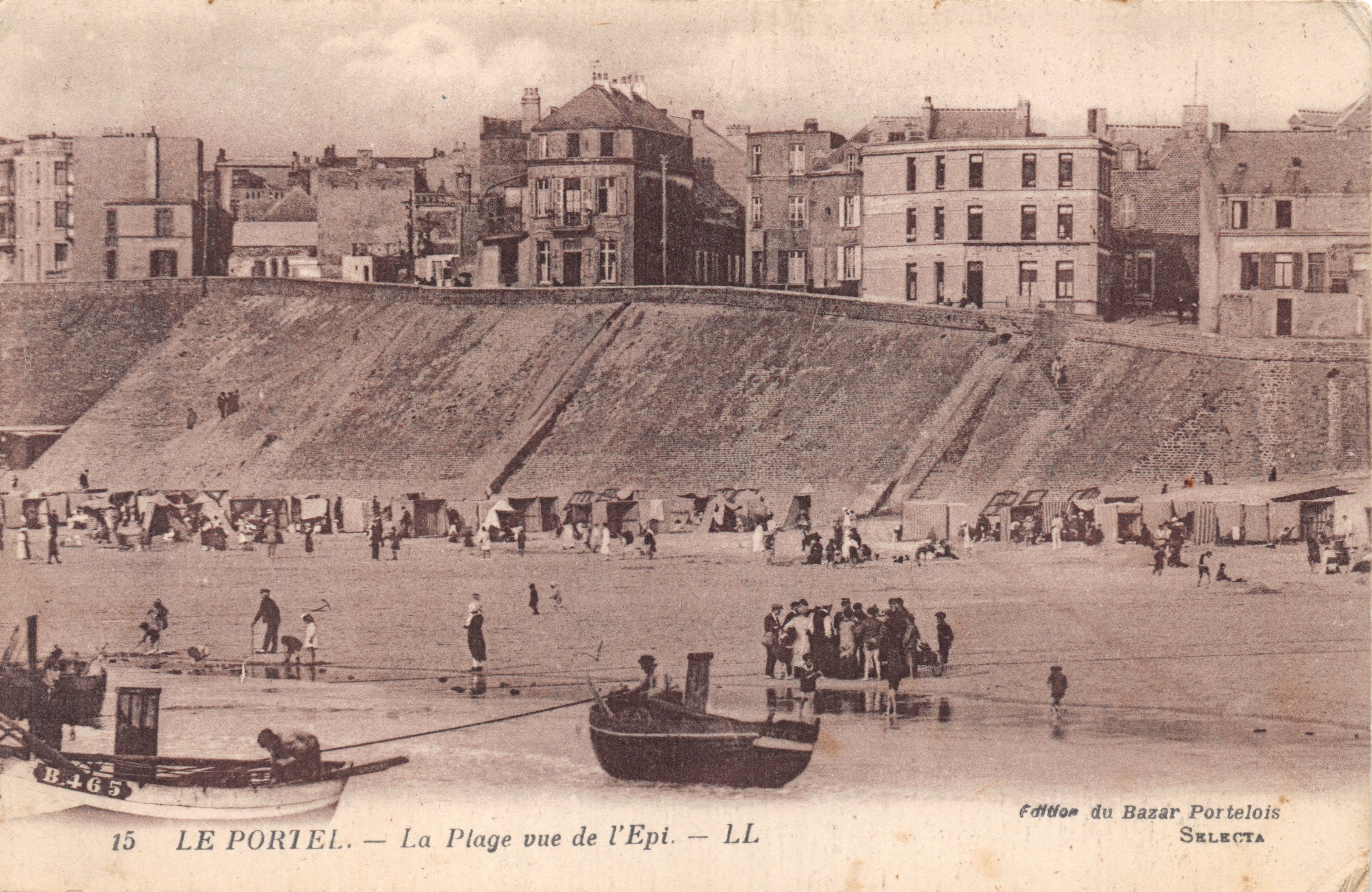 Le Portel — De Plage, gezien vanaf het Épi — Editie van het Portelois SELECTA