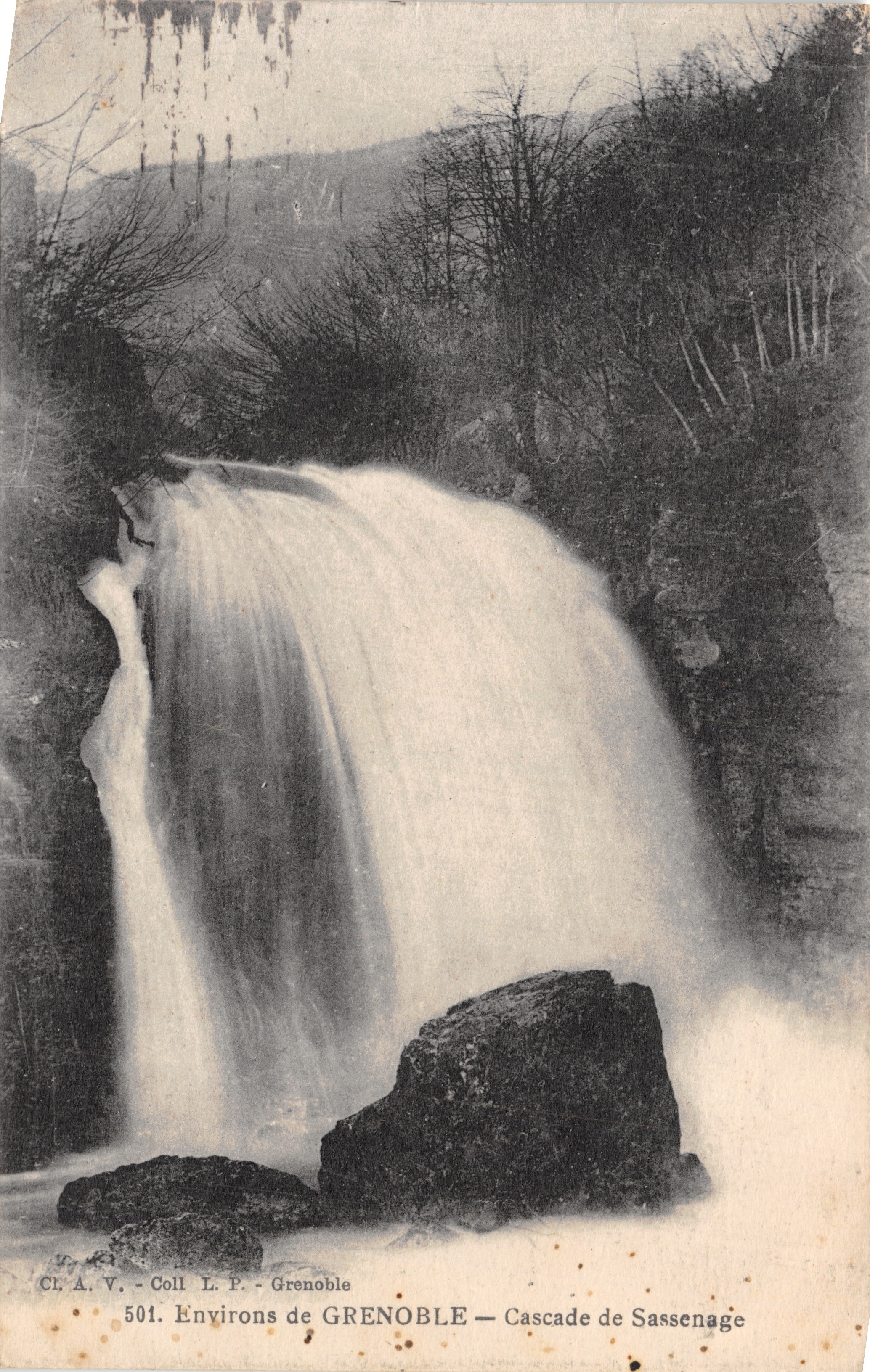 Entornos de GRENOBLE — Cascade de Sassenage — editor CL.A.V. - Coll. L.P. n°501