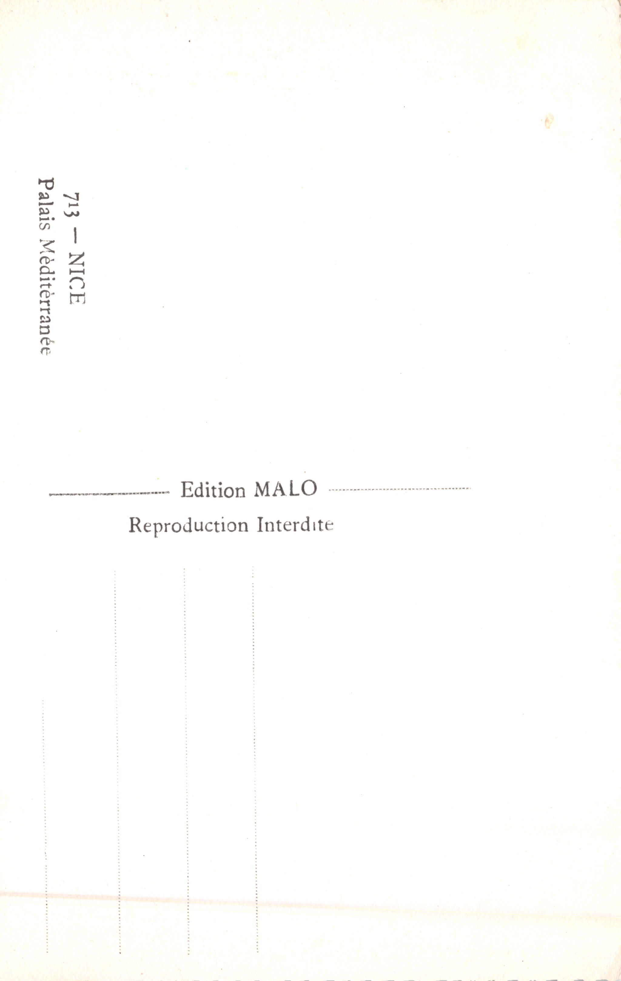 Palais Méditerranée — Nice — Edition MALO — Reverso