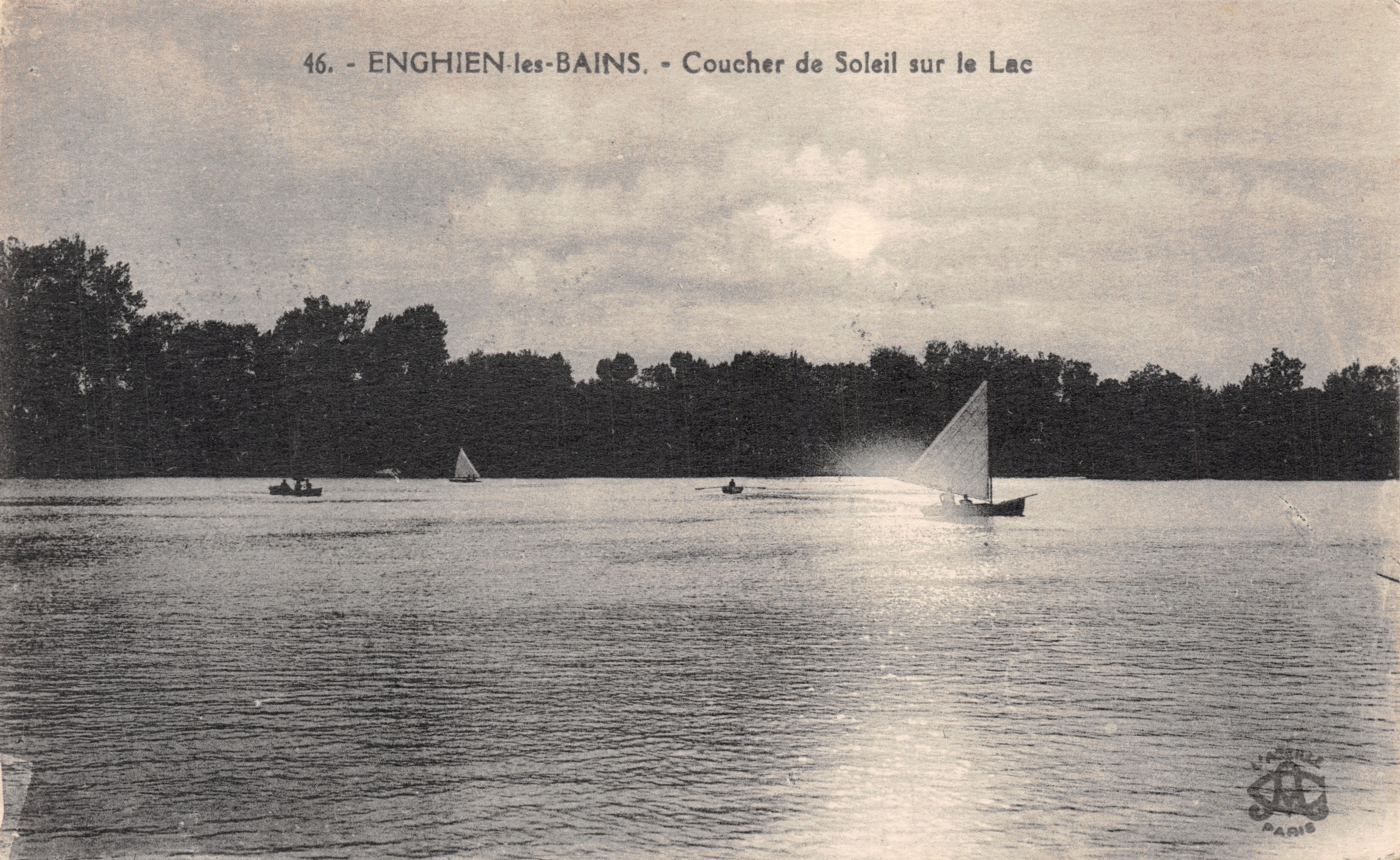 Enghien-les-Bains — Sunset over the Lake — Publisher Léonard Paris