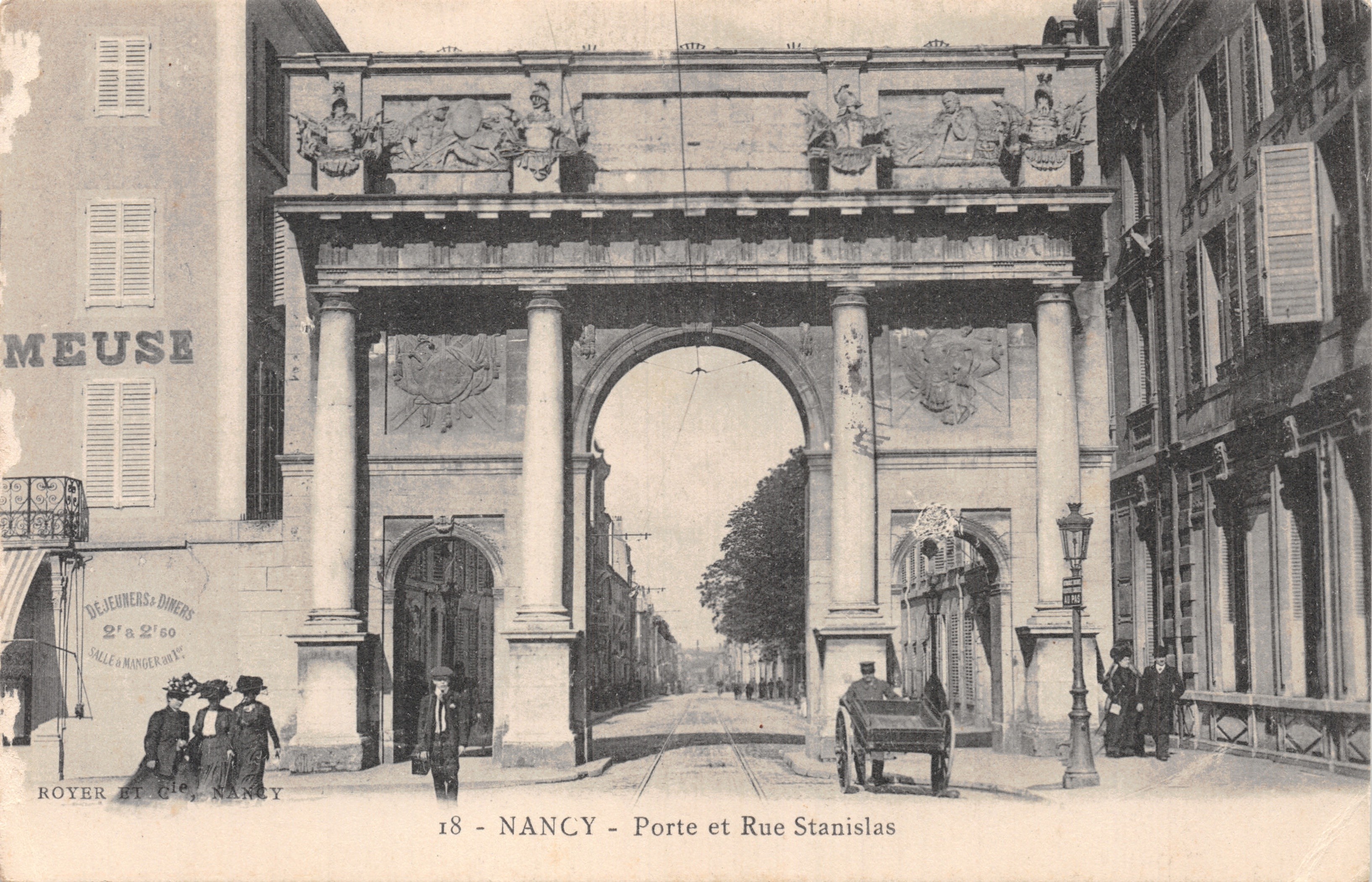 Nancy — Porte et Rue Stanislas — Royer et Cie, Nancy