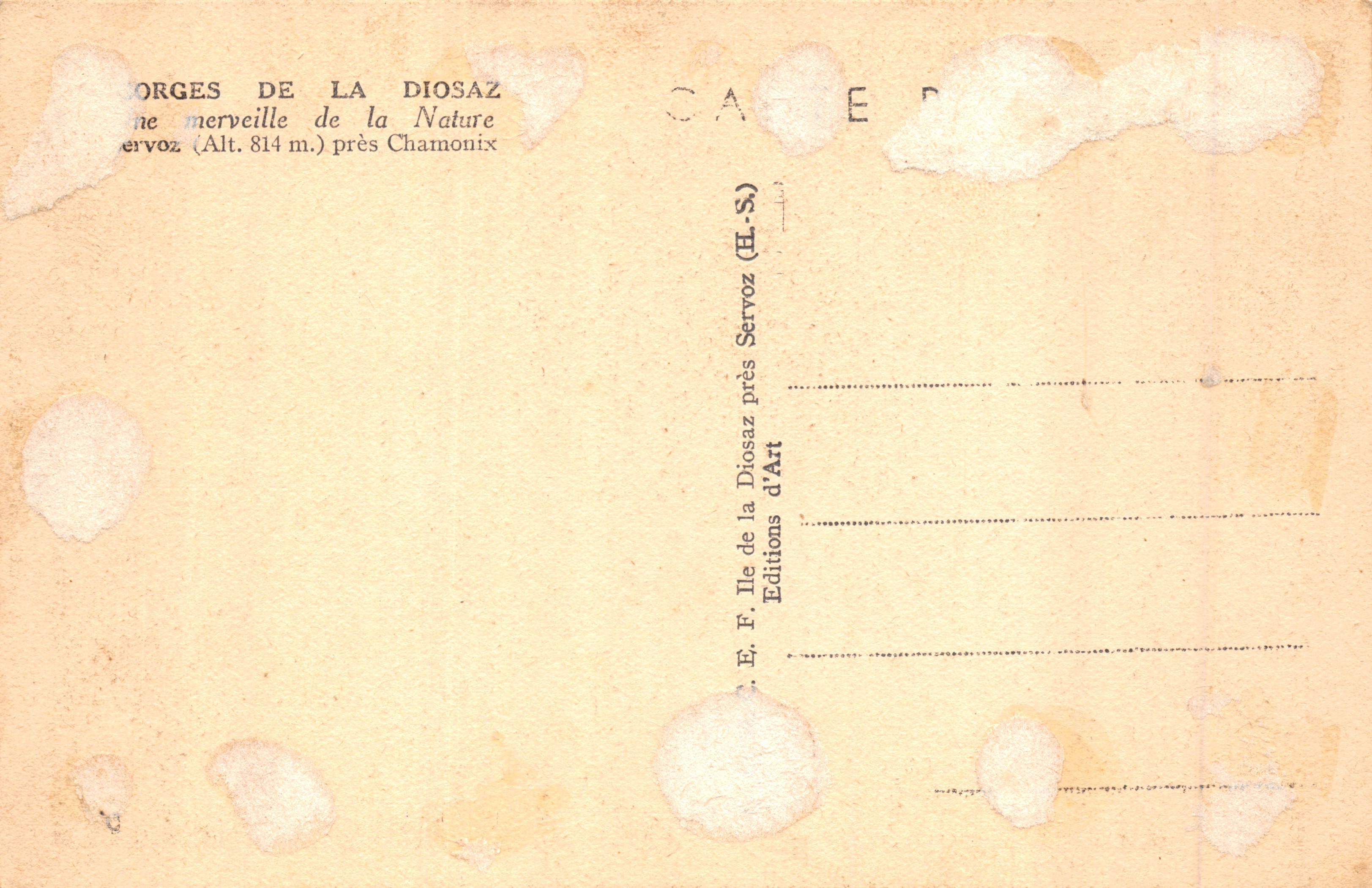 Le Gorges d'inverno — vista delle gorges innevate con un ponte — Editore: Éditions d'Art — Verso