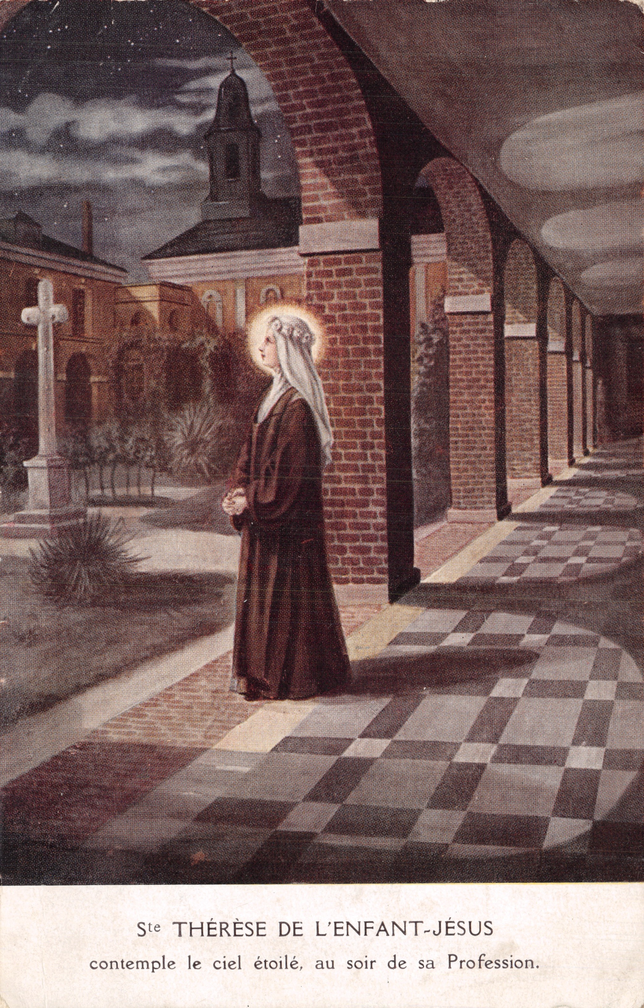 Saint Thérèse of the Child Jesus — contemplating the starry sky on the evening of her Profession — publisher not visible