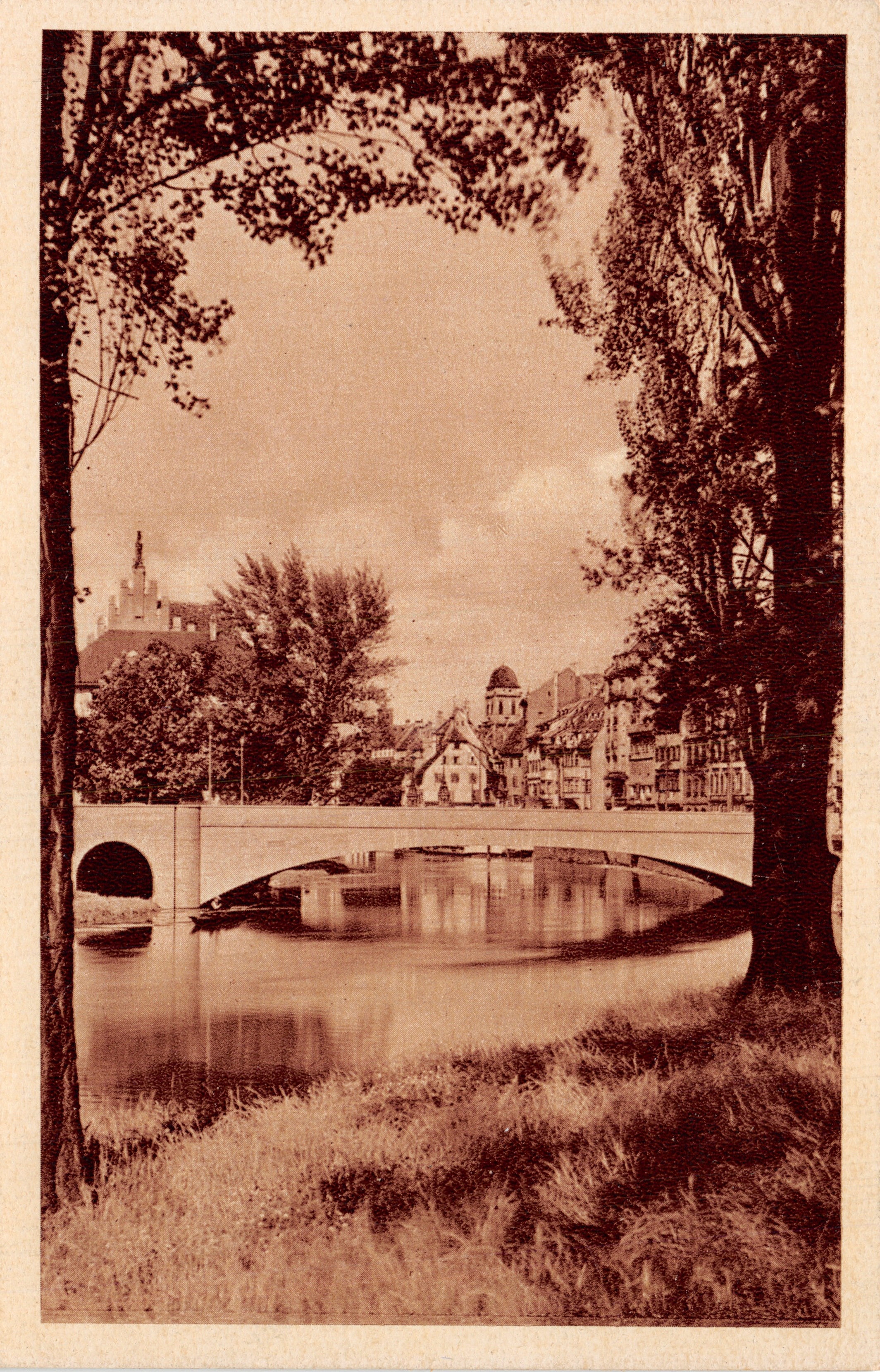 Vue de la Strasbourg-Nikolaus-Brücke — éditeur Verlag Jul. Manias & Cie., n° 46 T