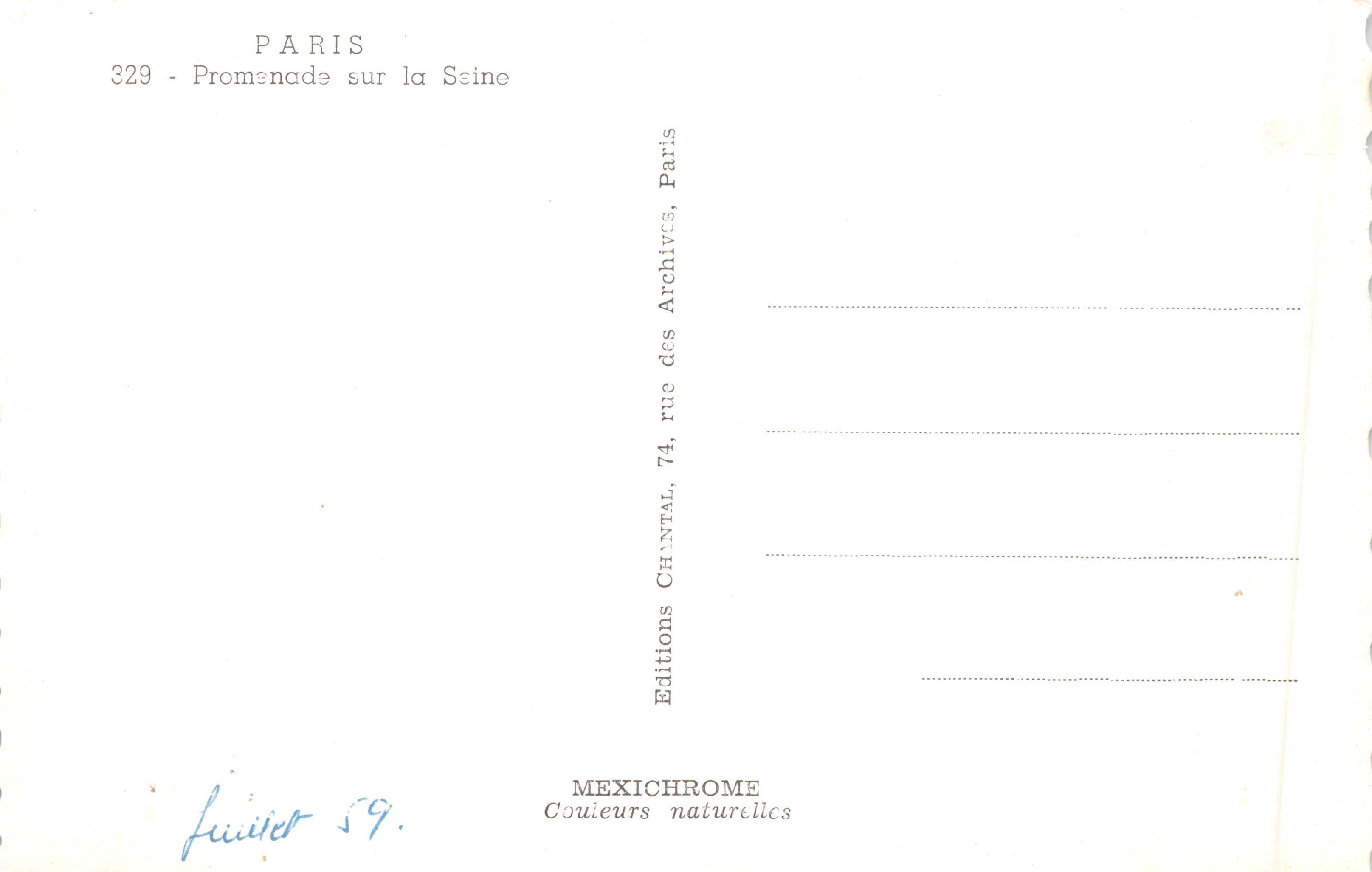 Paris - Vue de la Seine avec la Tour Eiffel — Éditeur IRIS — Reverso