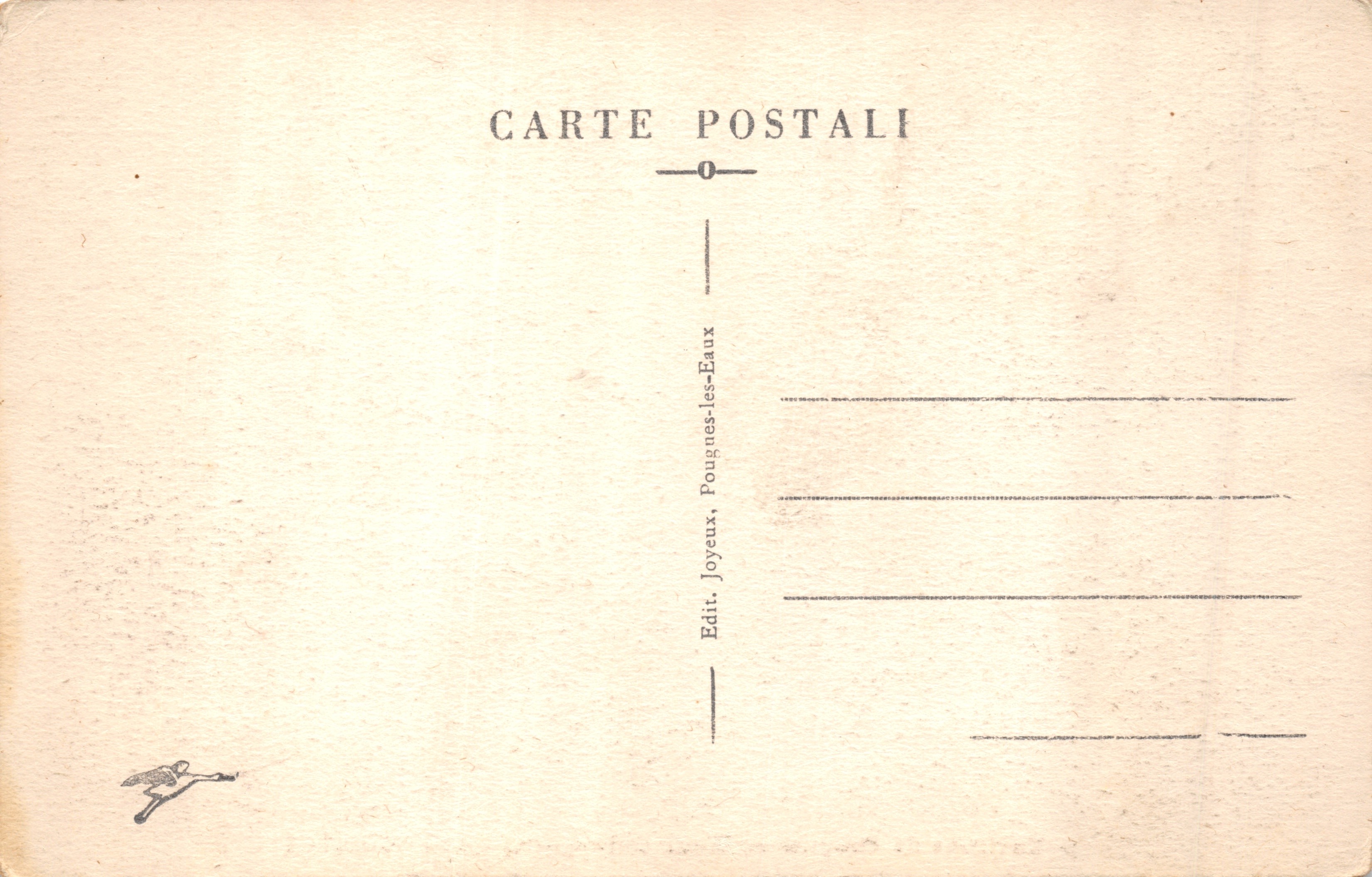 La Loira a Soulangy — Vicinanze di Pouguès-les-Eaux (Nièvre) — Editore: Joyeux, Pougnès-les-Eaux — Verso
