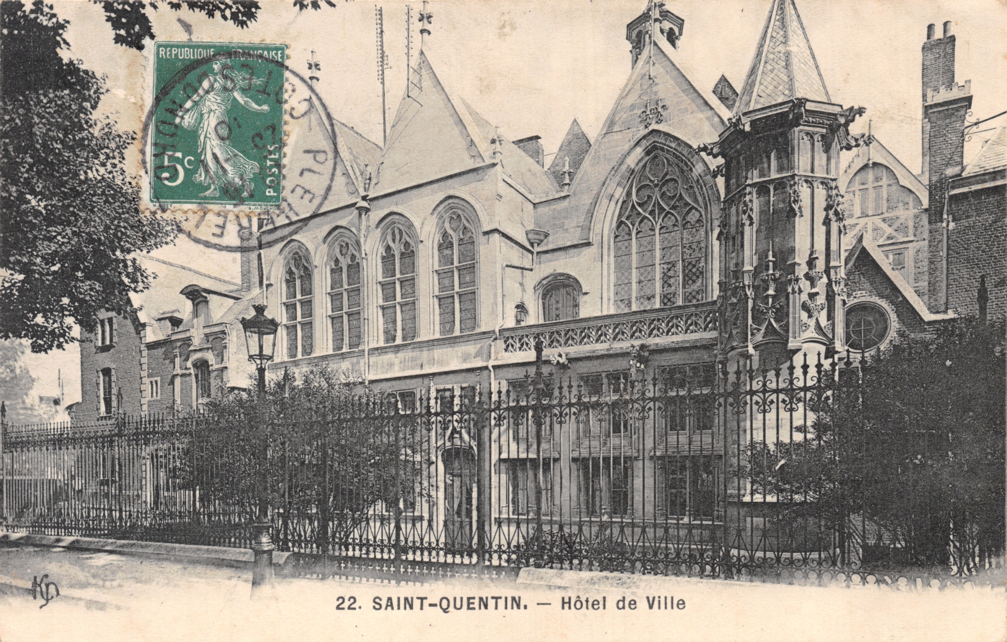 Saint-Quentin — Palazzo Comunale — editore non visibile, numero di serie 22