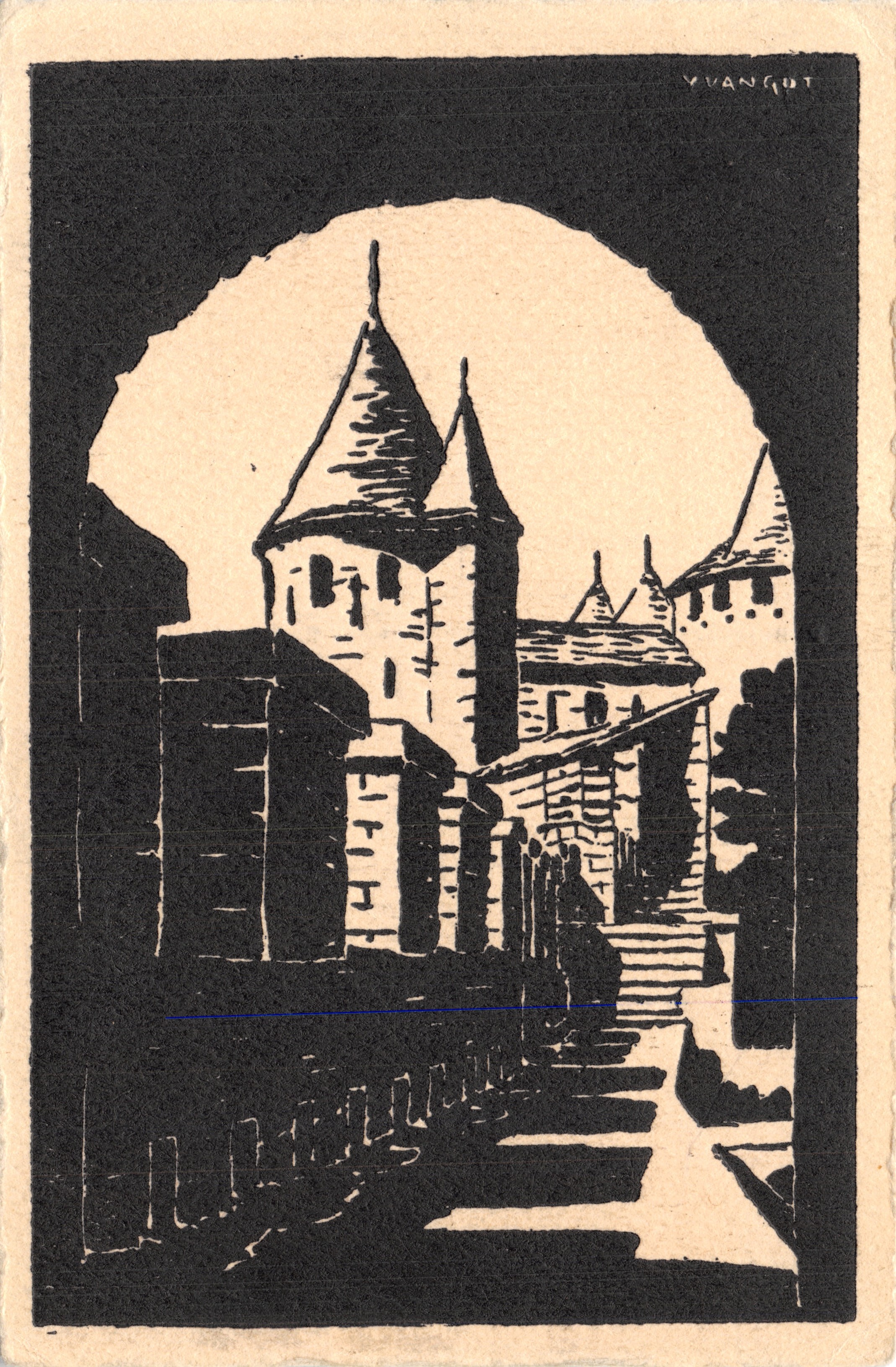 Thành phố Carcassonne — Thành lũy & Tháp Công lý — Y. VANGUT