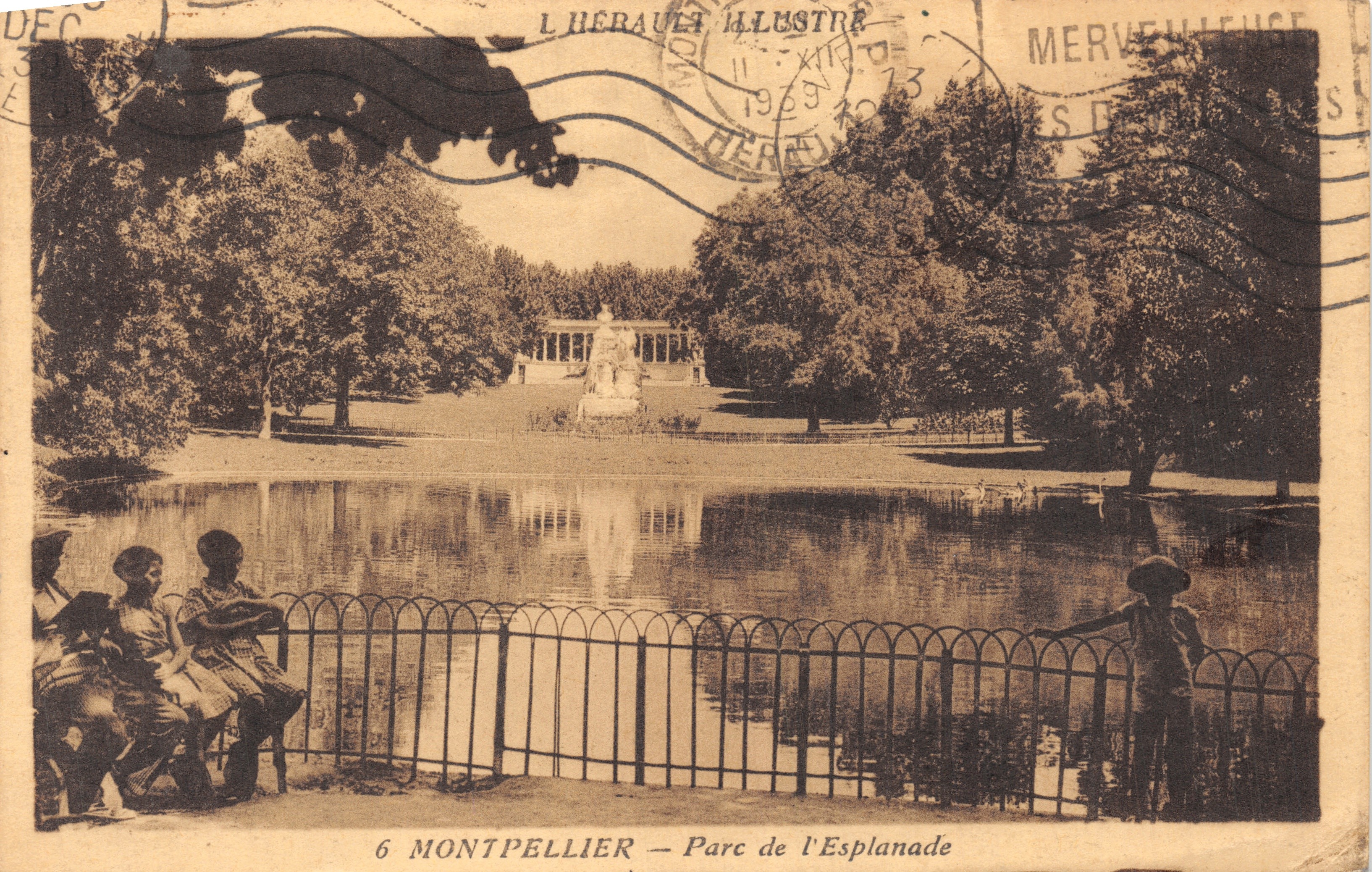 Montpellier — Parc de l'Esplanade — éditeur L. HERAULT ILLUSTRE, n°6