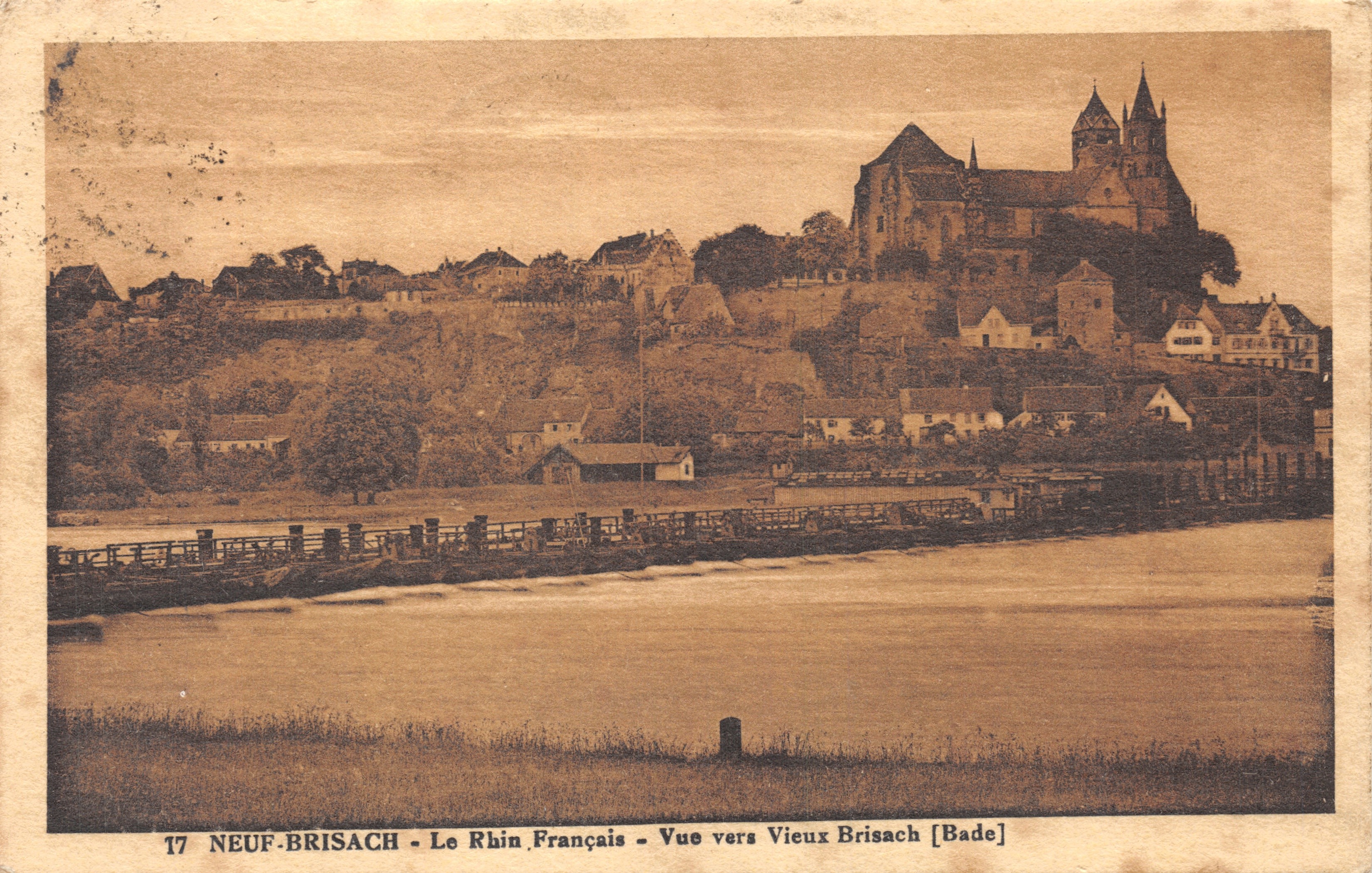Neuf-Brisach — Uitzicht richting Vieux Brisach [Bade] — Uitgave Wibeco