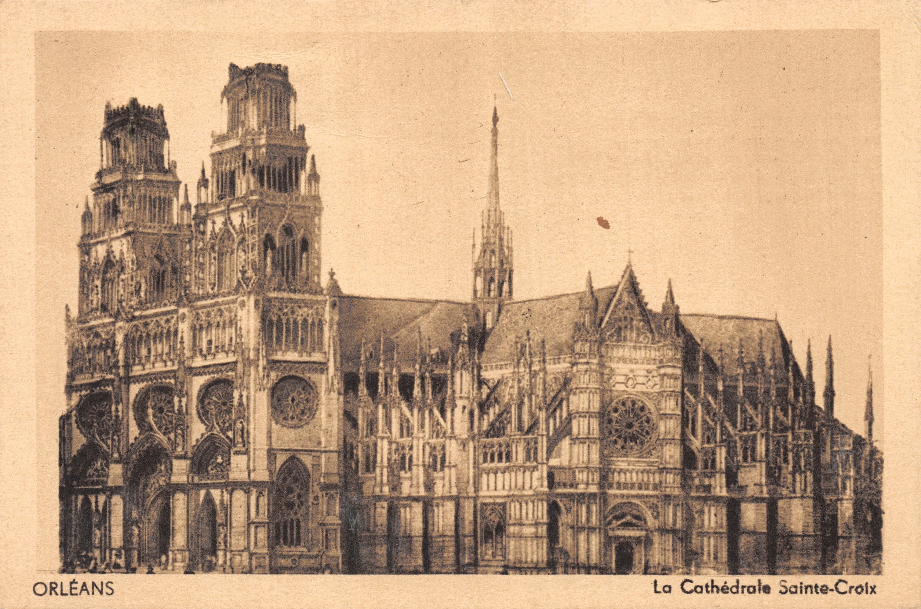 Orléans — La Cathédrale Sainte-Croix — éditeur L. Enormand, Orléans
