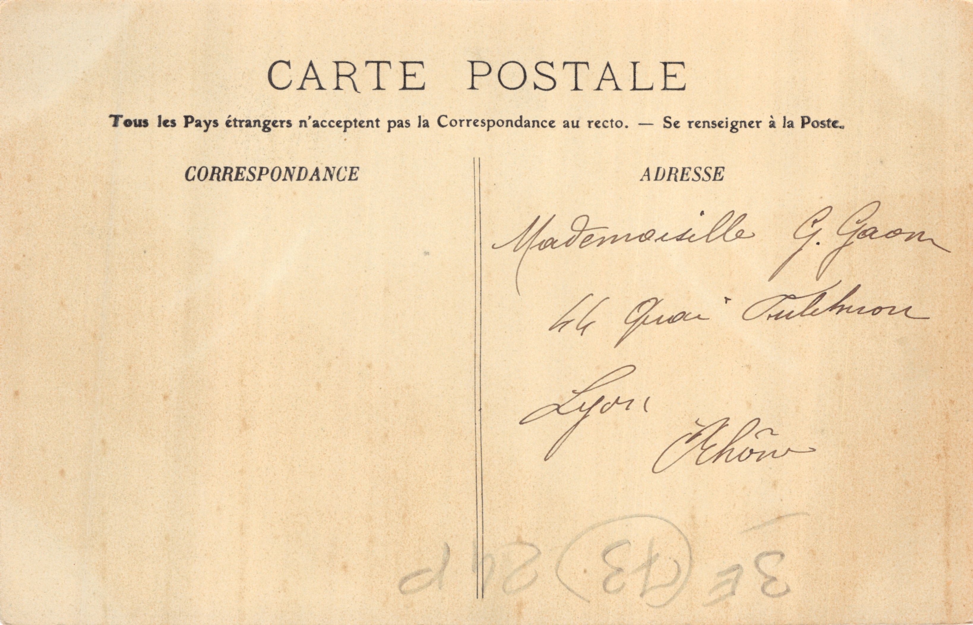 Aix-les-Bains — Pont de l'Abîme — I.L. — n°33 — Verso