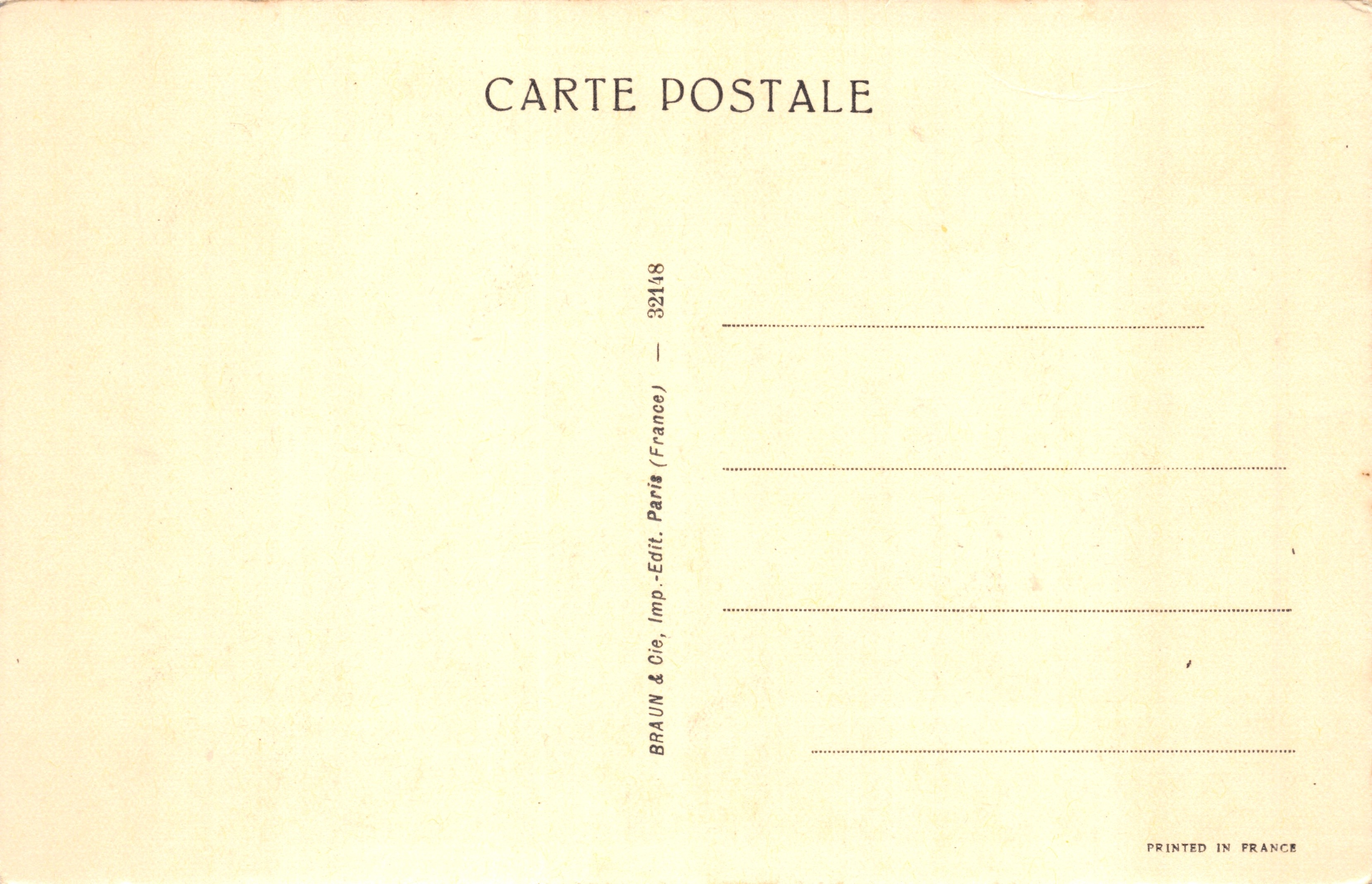 Museo di Montpellier — G. Courbet — L'uomo con la pipa — editore BRAUN & Cie, Stampa & Edizione (Francia) — Verso