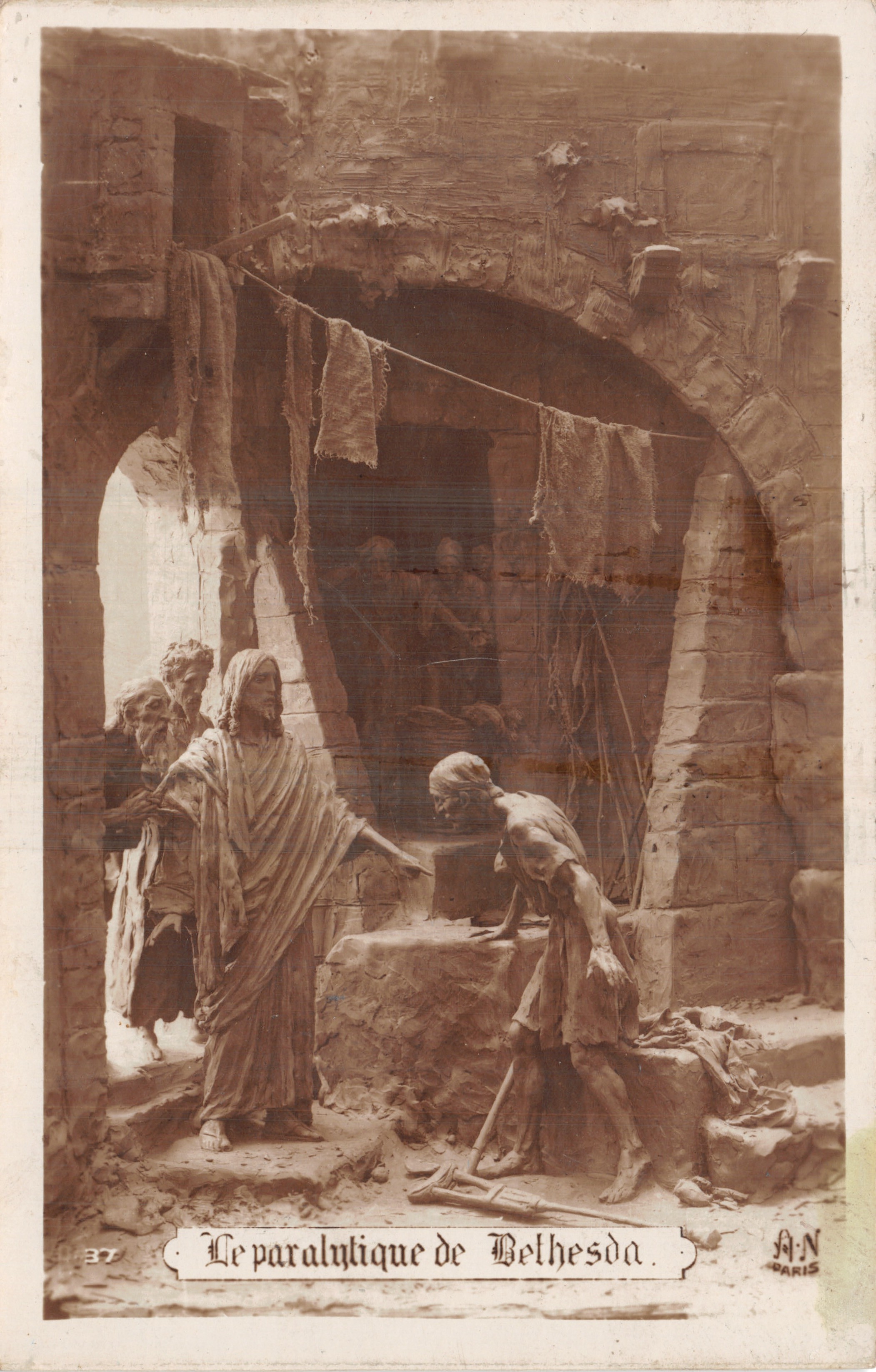 Le paralytique de Béthesda — scène religieuse — éditeur A.N. PARIS, n° 37