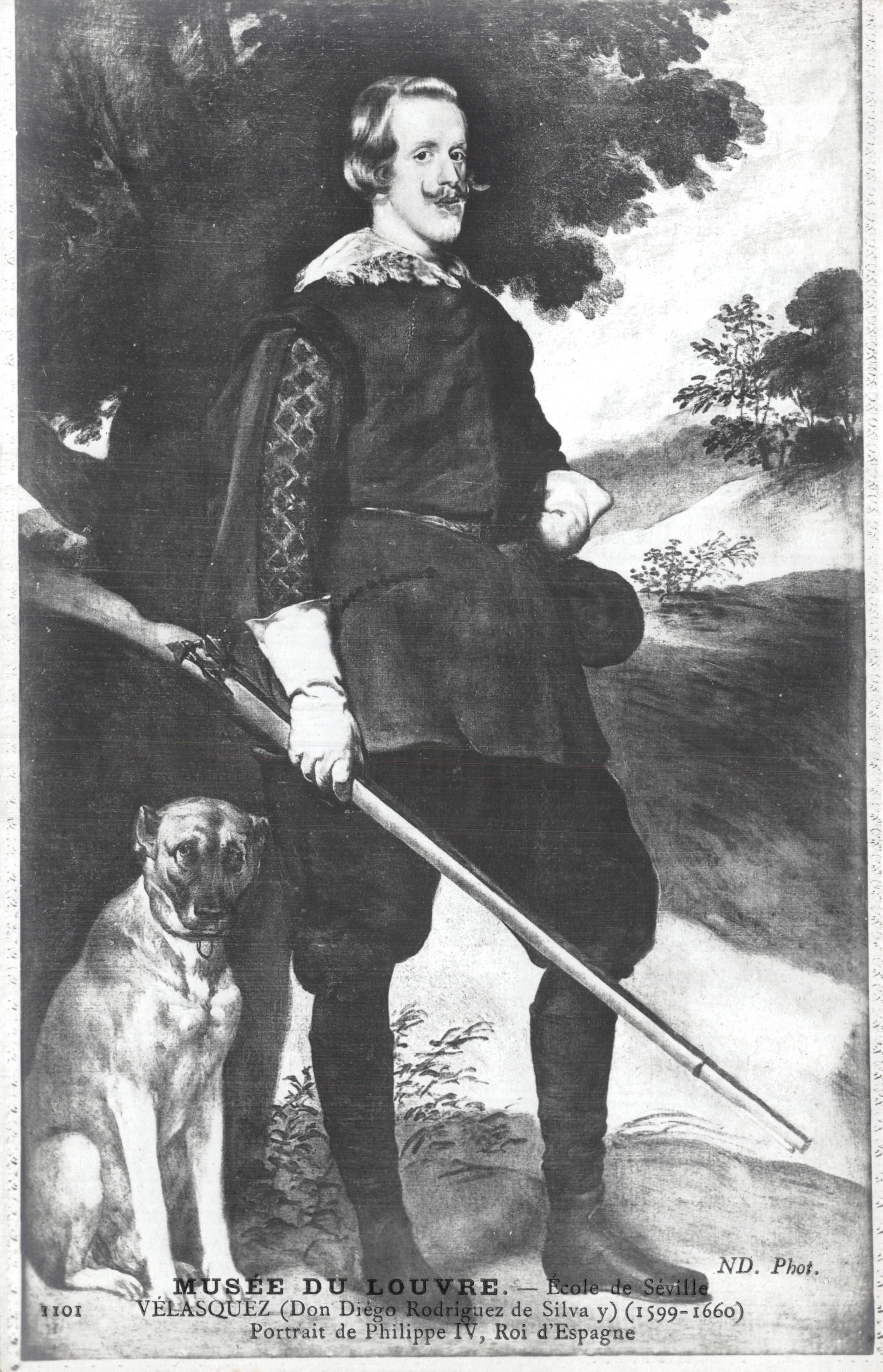 Porträt von Philipp IV — Musée du Louvre — Schule von Sevilla (1599-1660) — ND. Phot