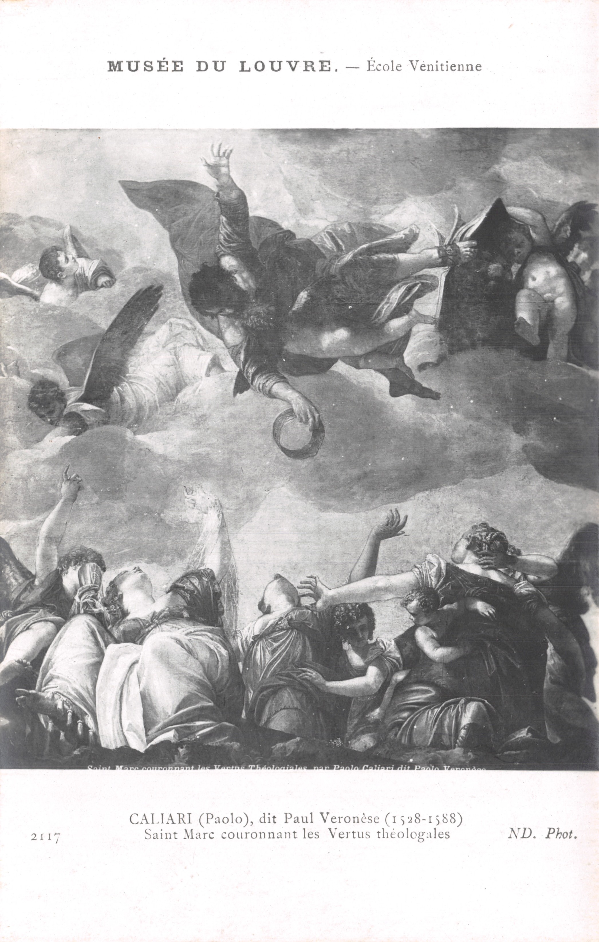 Musée du Louvre — École Venitienne — Saint Marc couronnant les Vertus théologales, par Paolo Caliari dit Paolo Veronèse (1528-1588)