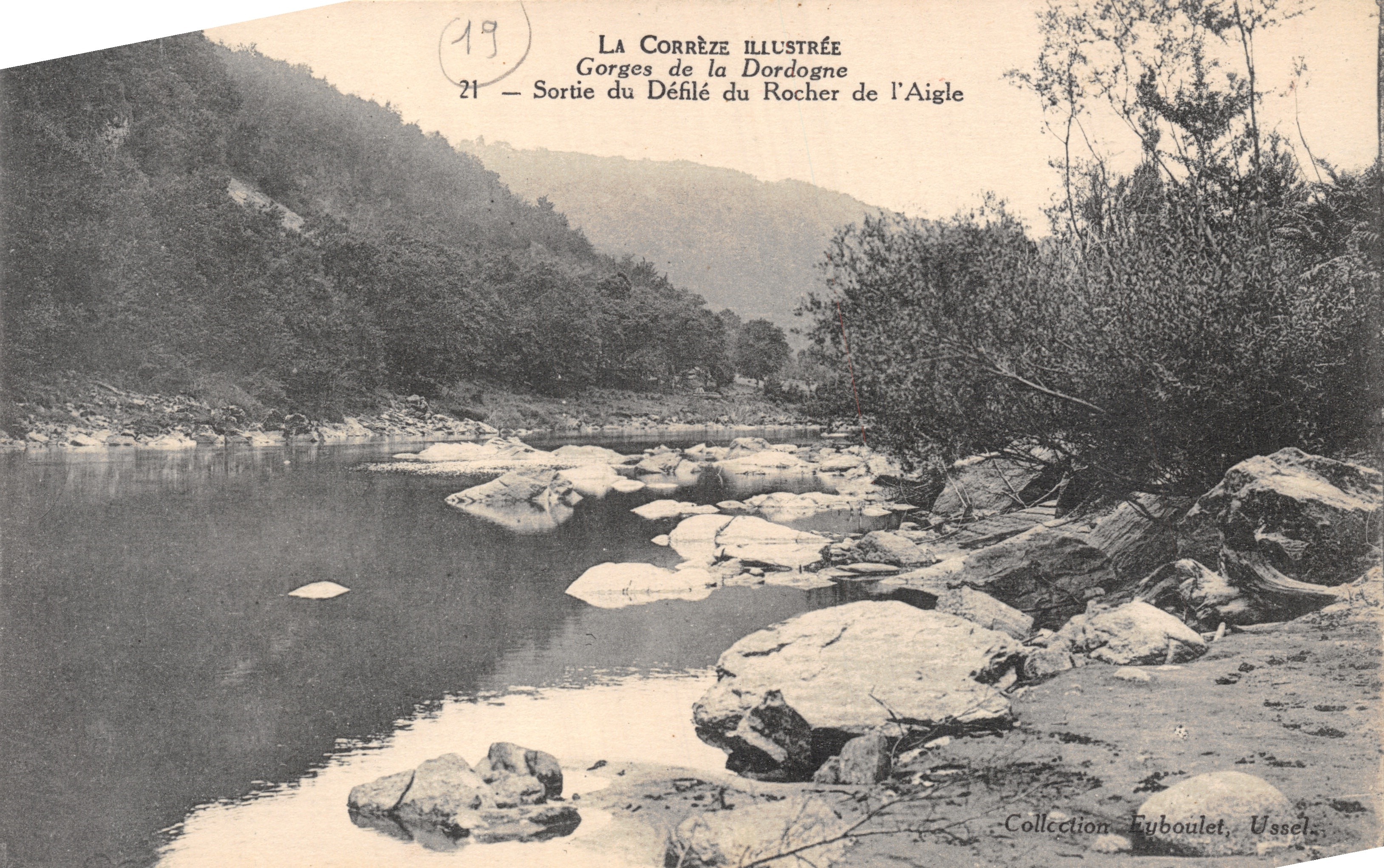 Gorges van de Dordogne — Uitgang van het Gouw van de Rocher de l'Aigle — LA CORRÈZE ILLUSTRÉE, n°21