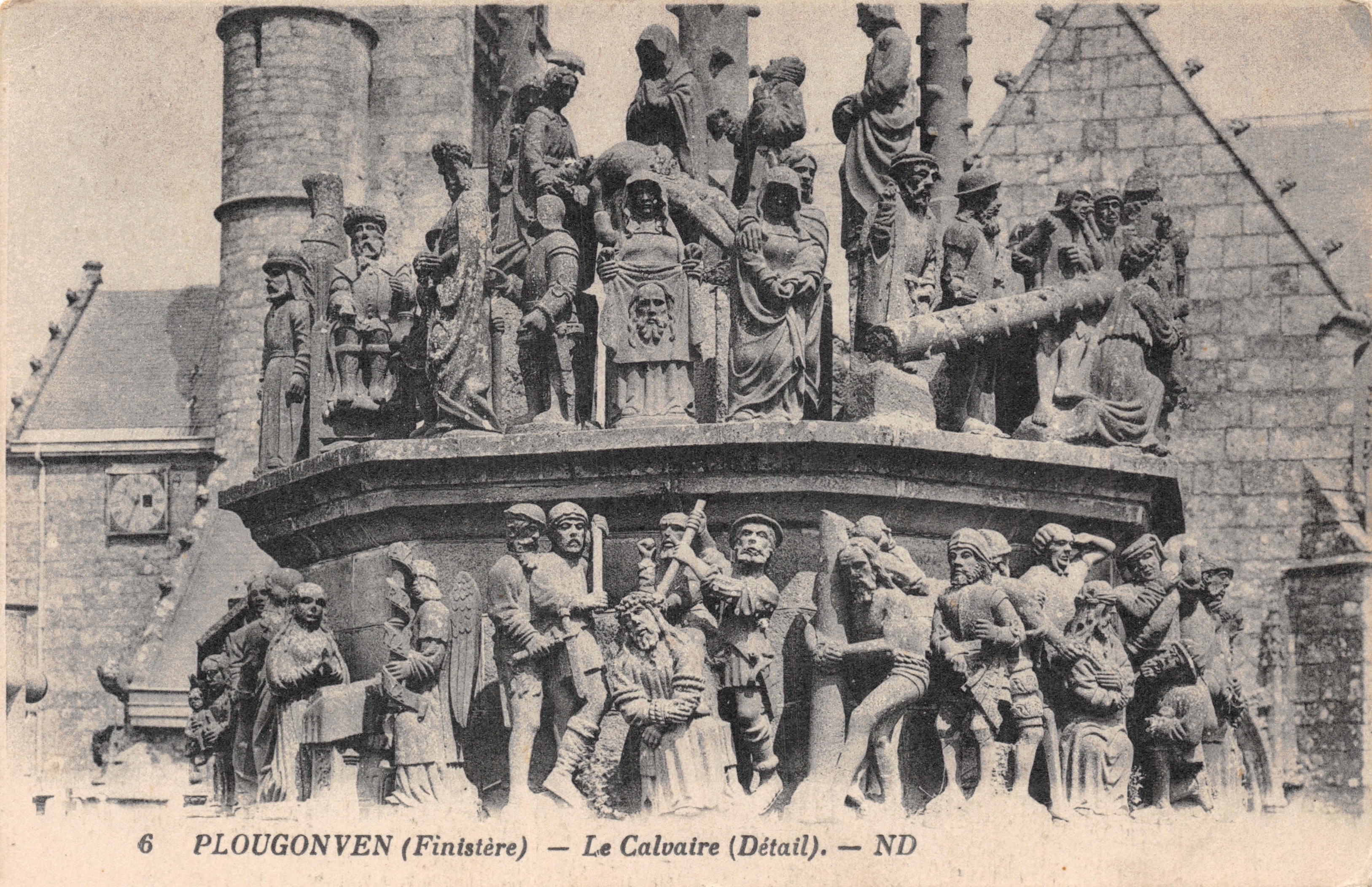 PLOUGONVEN (Finistère) — Het Kruis (Detail) — ND
