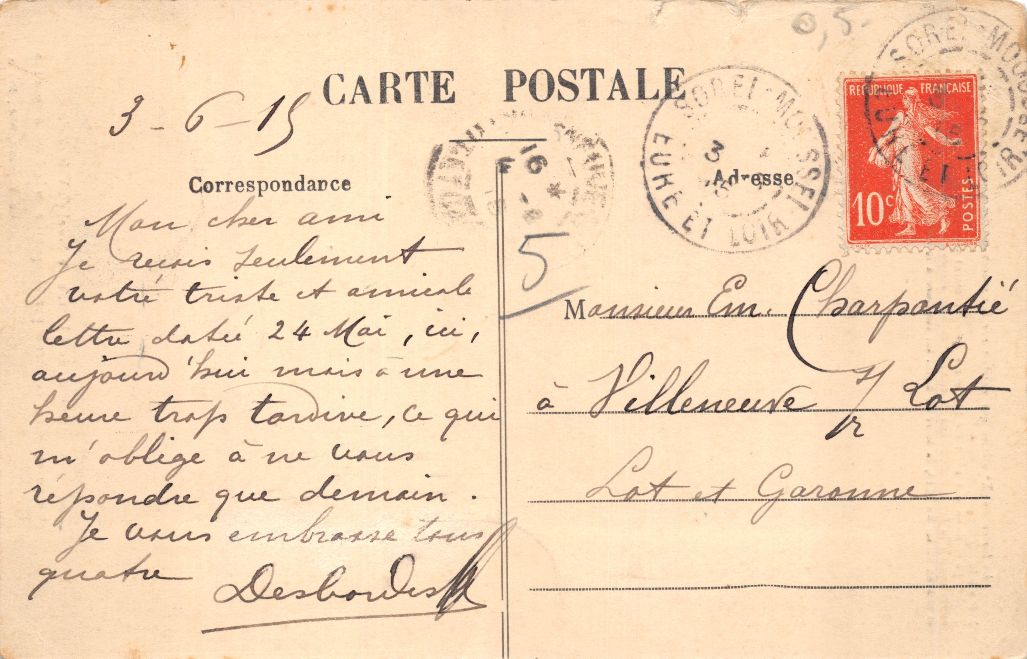 Ruines du Château de Sorel — Portail du XVIIe siècle — Ch. Foucault, édit., Dreux — Back