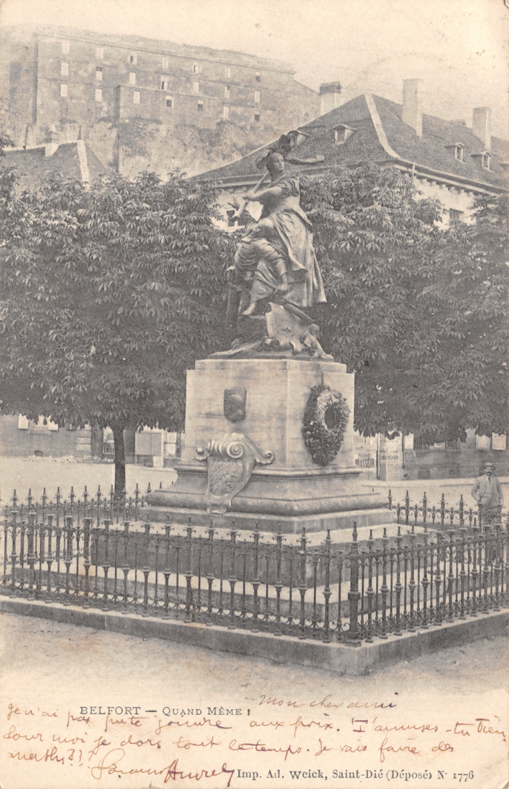 Belfort — Monumento a la Paz — Imp. Ad. Weick, Saint-Dié (Deposited) N° 1778
