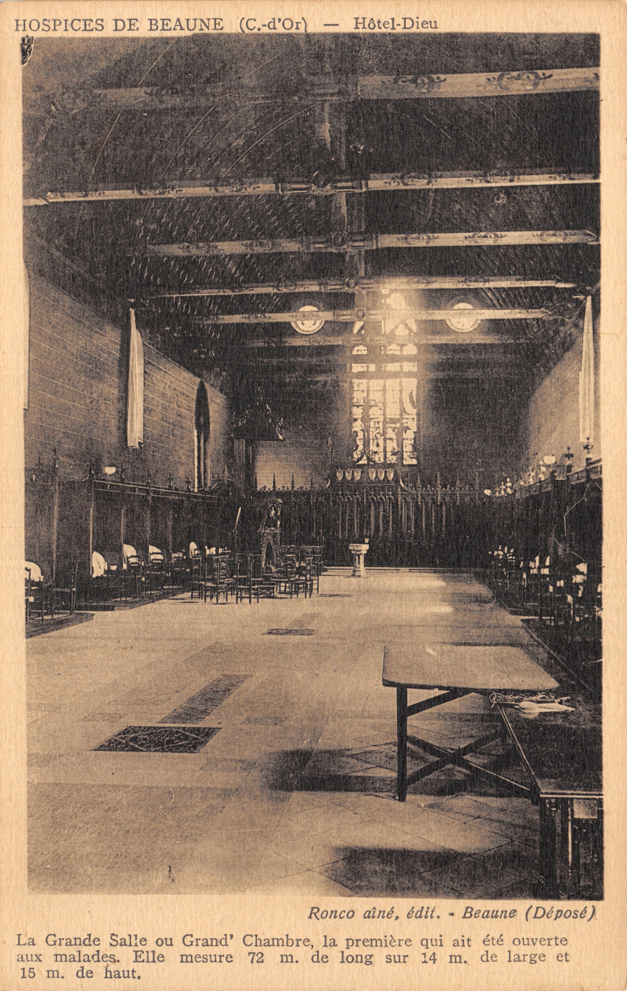 Hospices de Beaune (C.-d'Or) — Hôtel-Dieu, Grande Salle ou Grand’Chambre