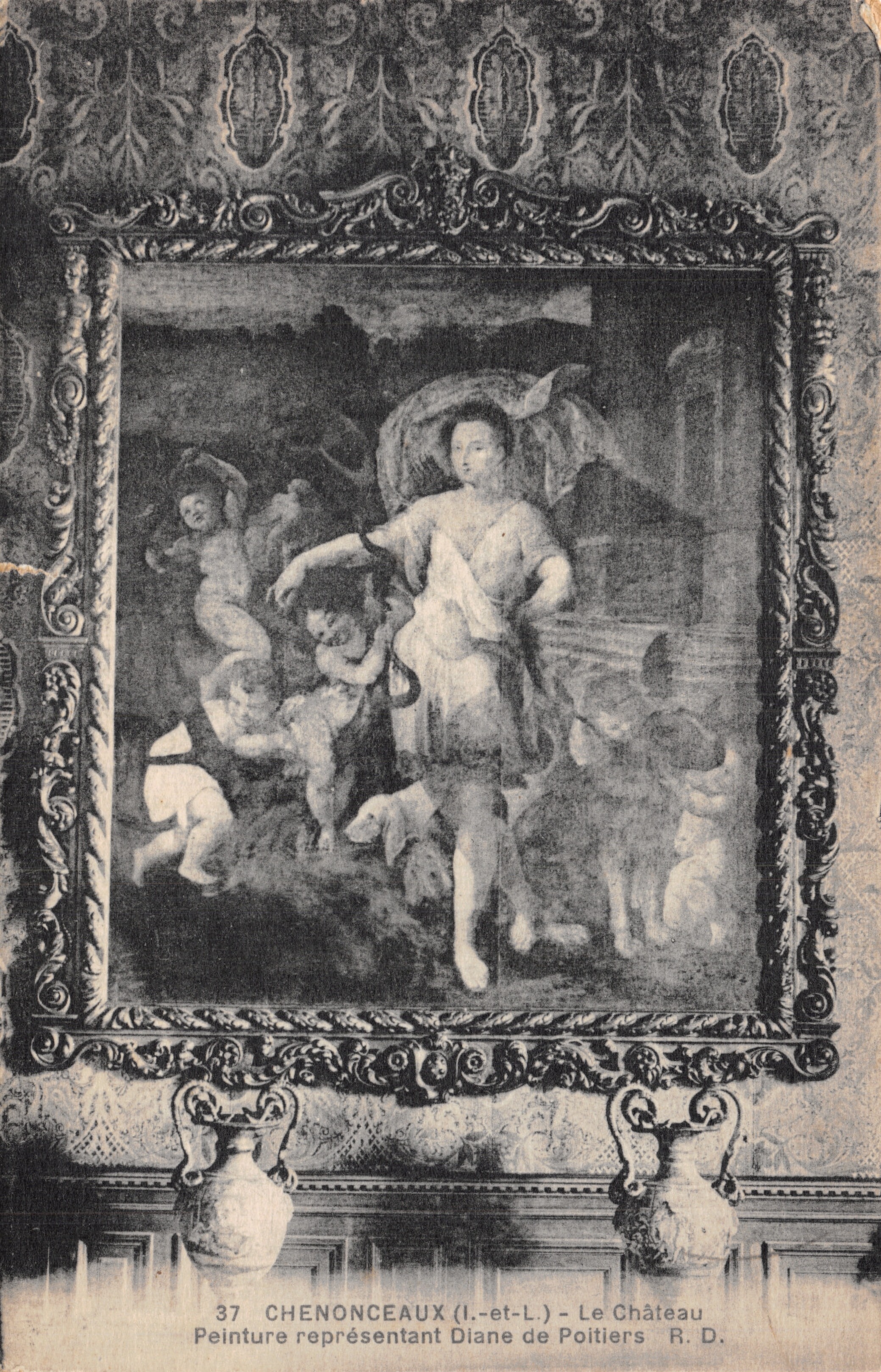 Chenonceaux (Indre-et-Loire) — Pintura representando a Diane de Poitiers — R. Dorange