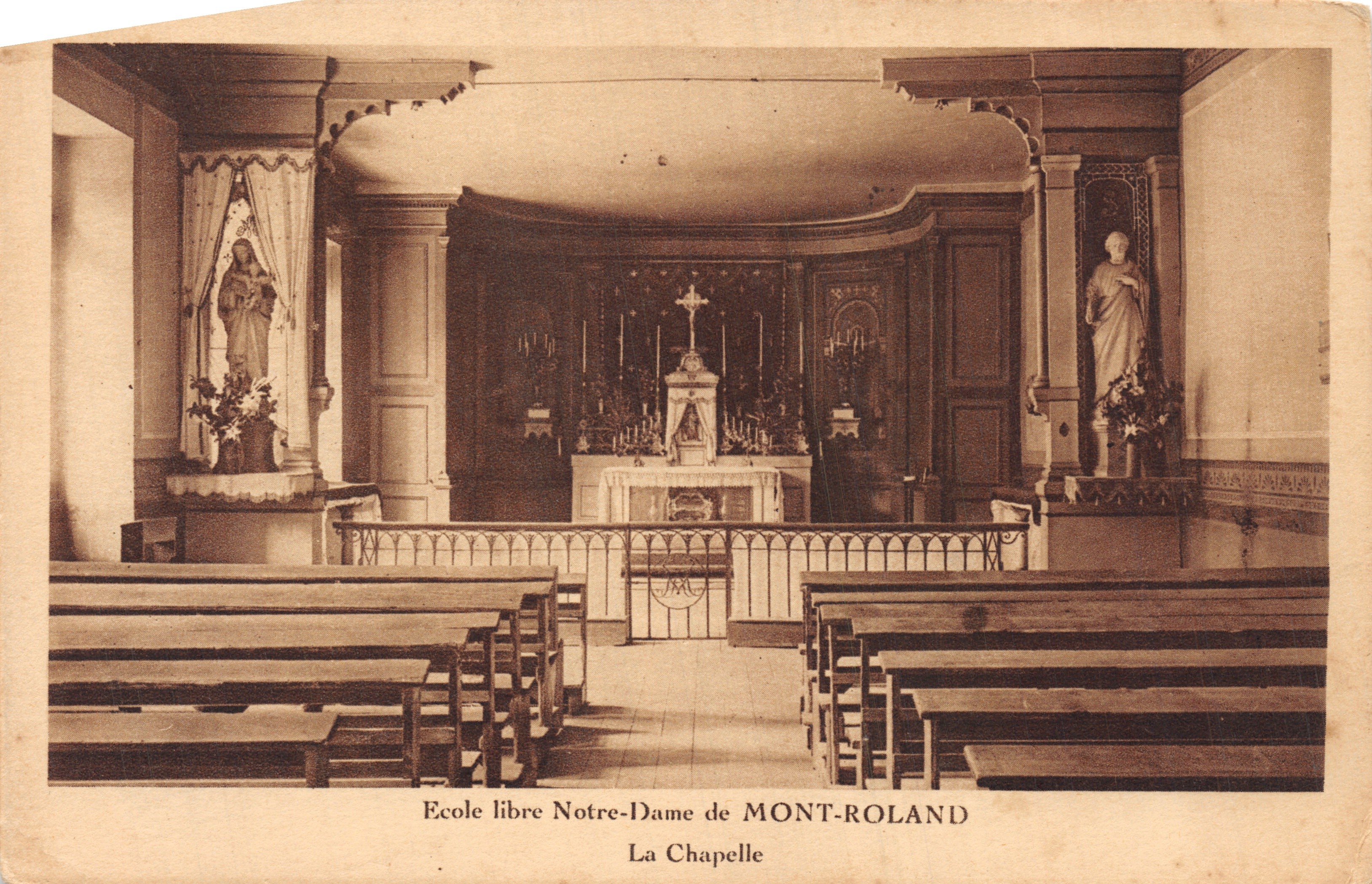 Free School Notre-Dame de Mont-Roland — The Chapel — Helioengraving by Vieux-Colombier, Paris