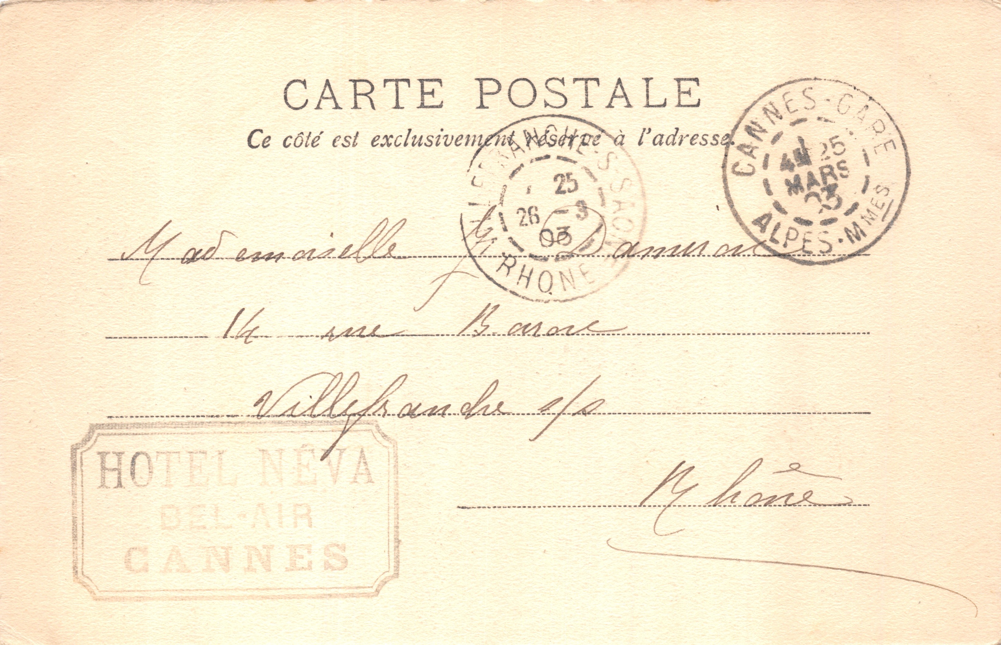 CANNES — Boulevard de la Croisette — L. Maillan, editore n. 513 — Verso