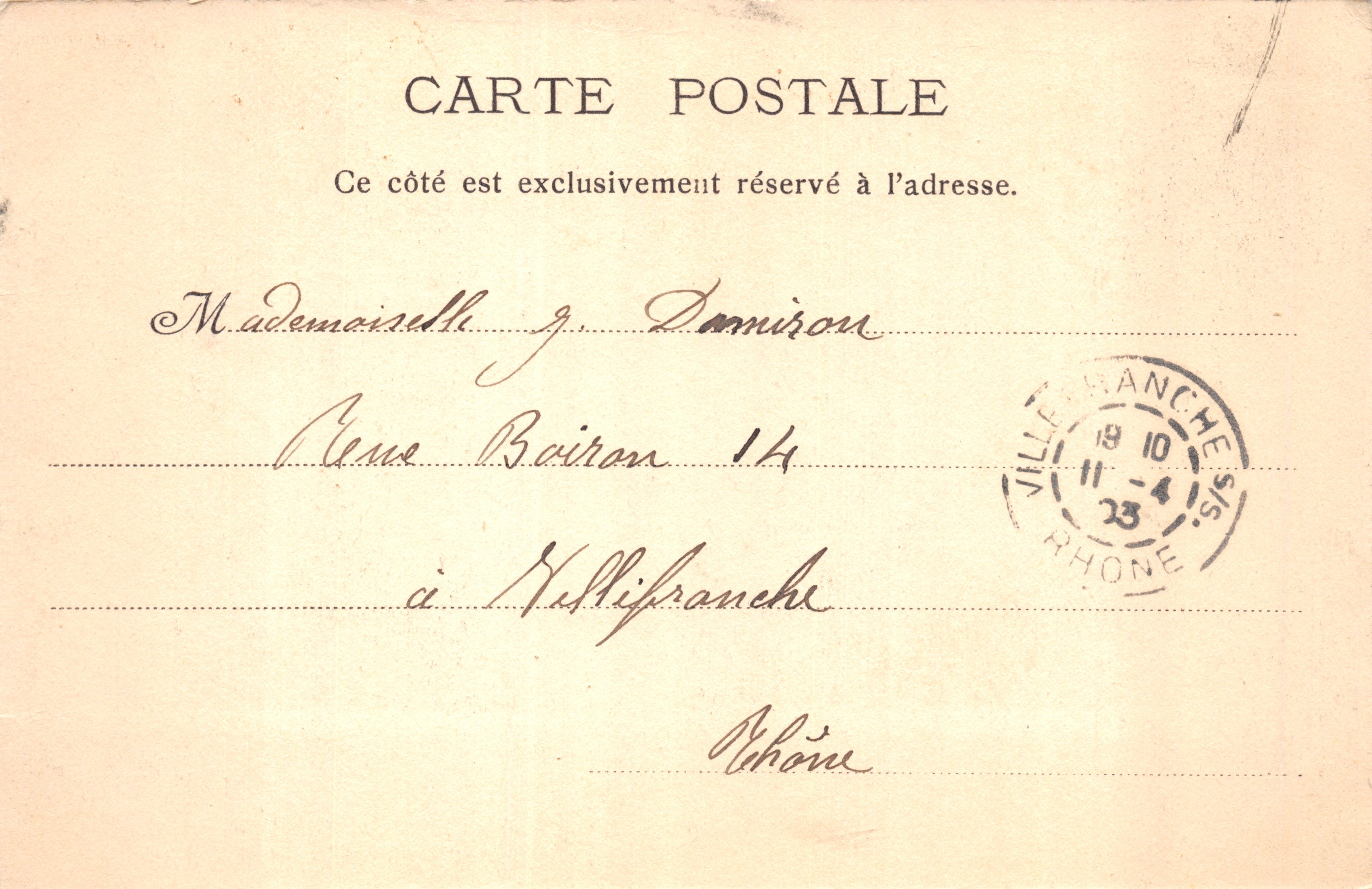Cannes - Boulevard de la Croisette — vue du promenade bordée de palmiers, éditeur P. L. Maillan, n° 516 — Verso