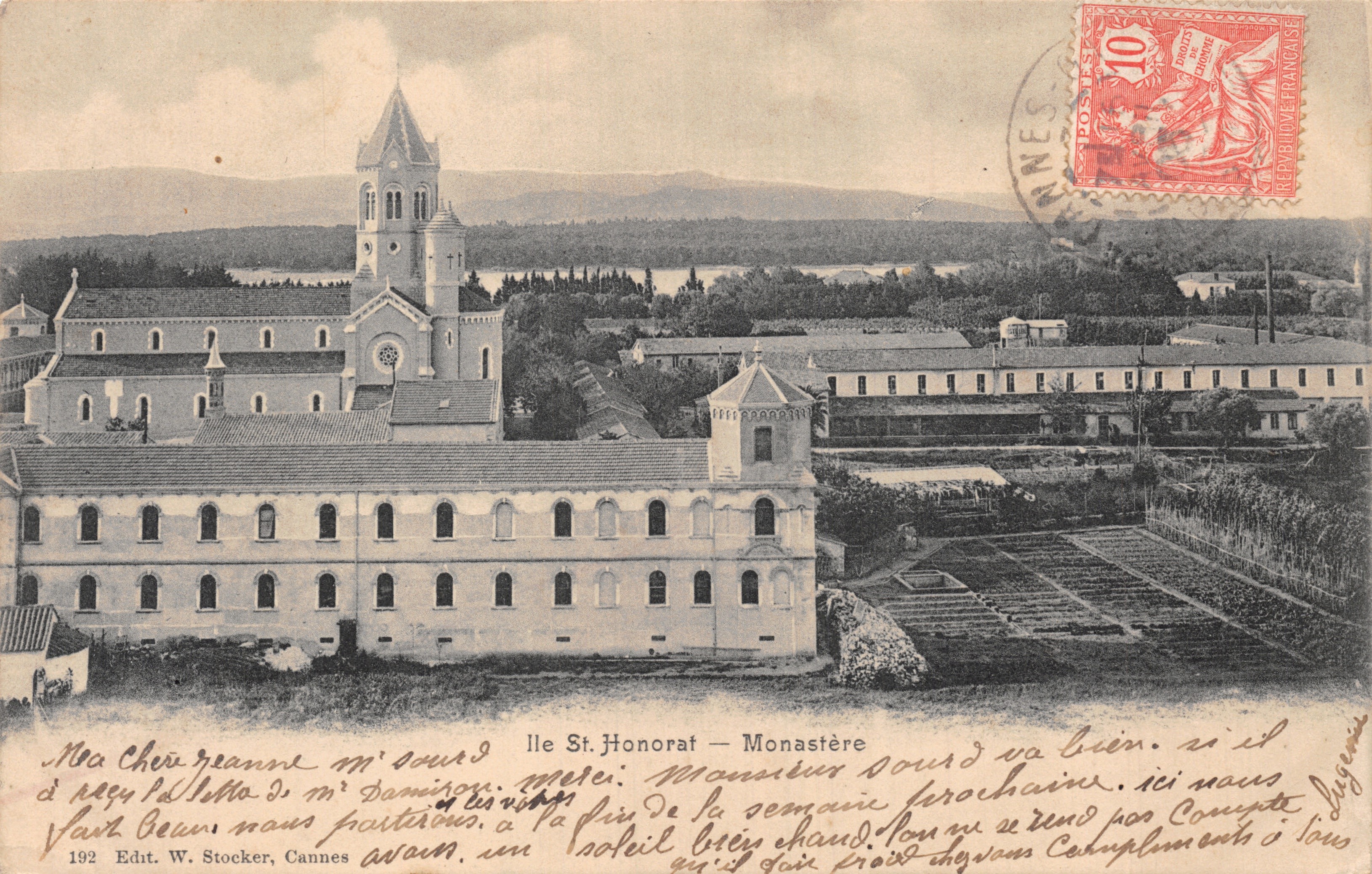 Isola di St. Honorat — Monastero — Edit. W. Stocker, Cannes n°192