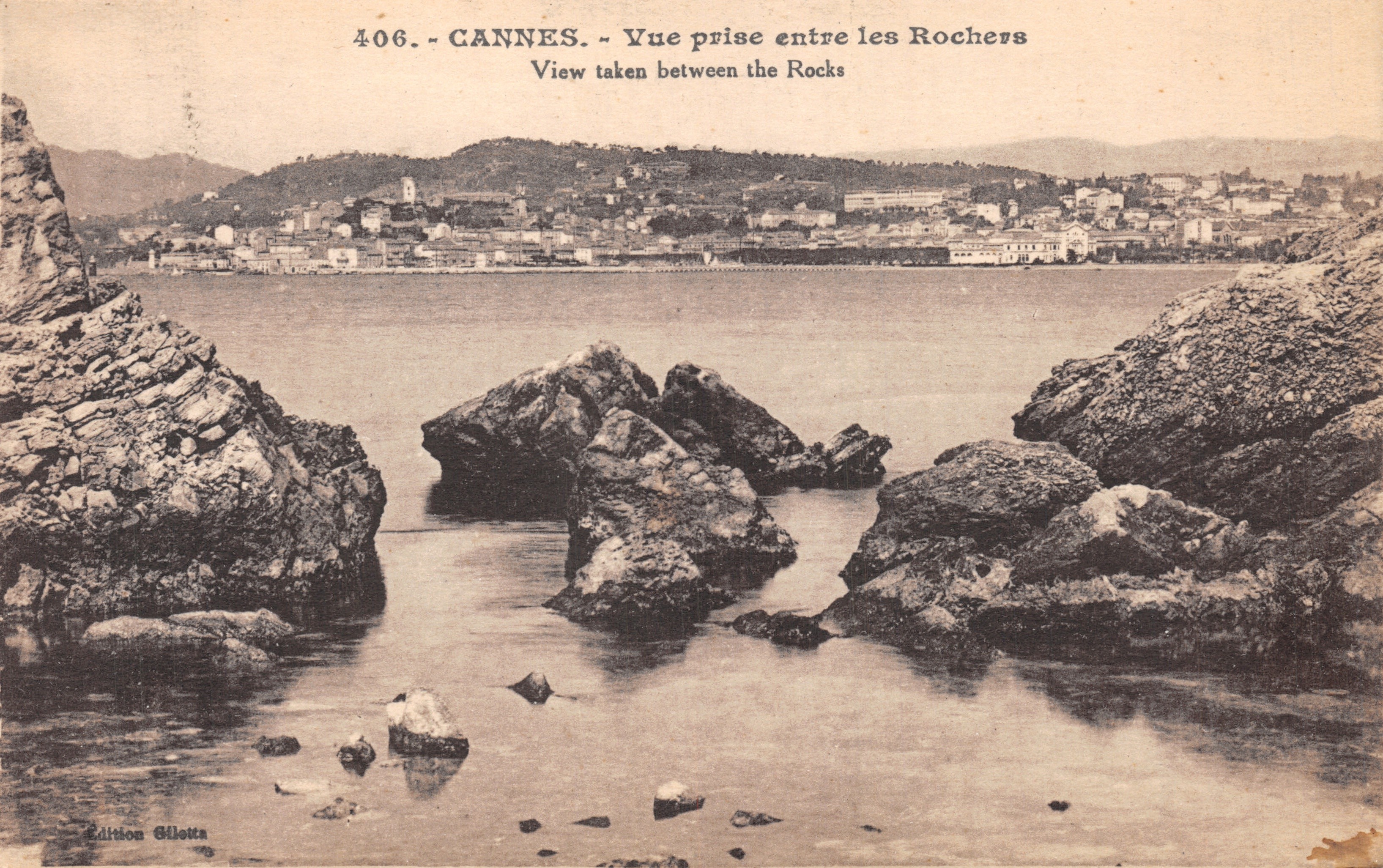 CANNES — Vue prise entre les Rochers — Édition Gilletta, n° 406