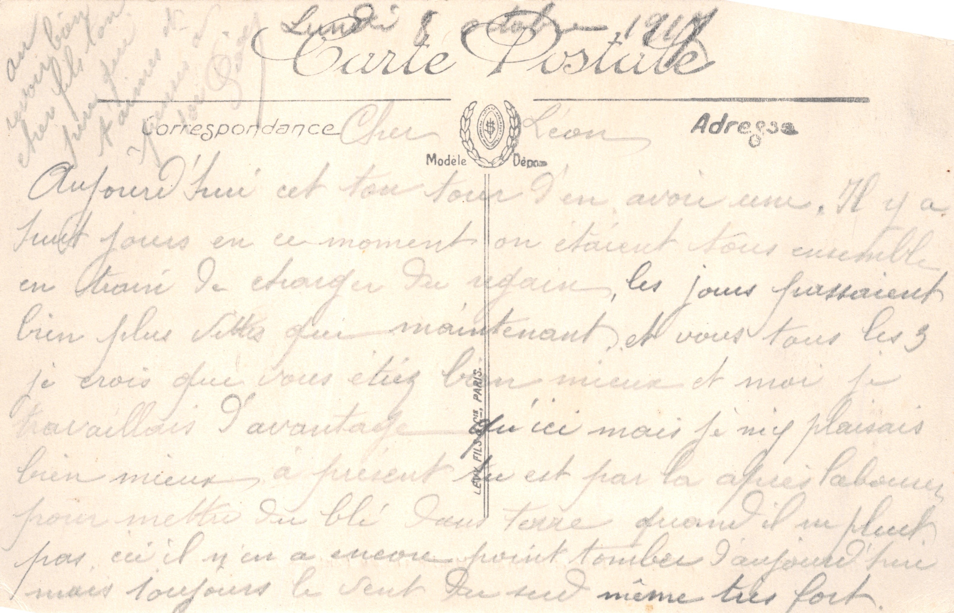 Corbeil — Ratusz i Duży Młyn widziani z mostu — LL. — N° 10 — Rewers