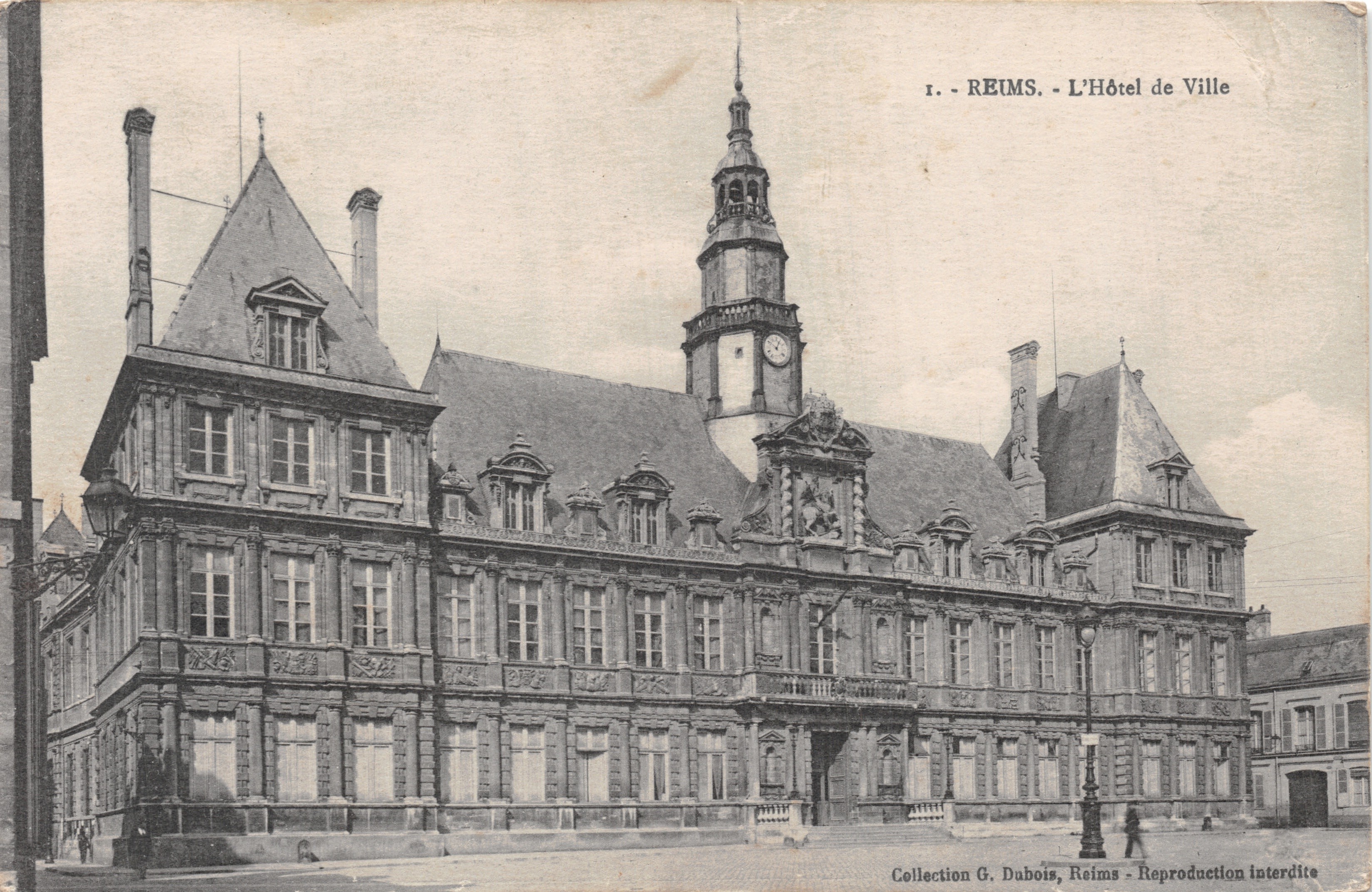 Reims - L'Hotel de Ville — editore Collection G. Dabois, n°1