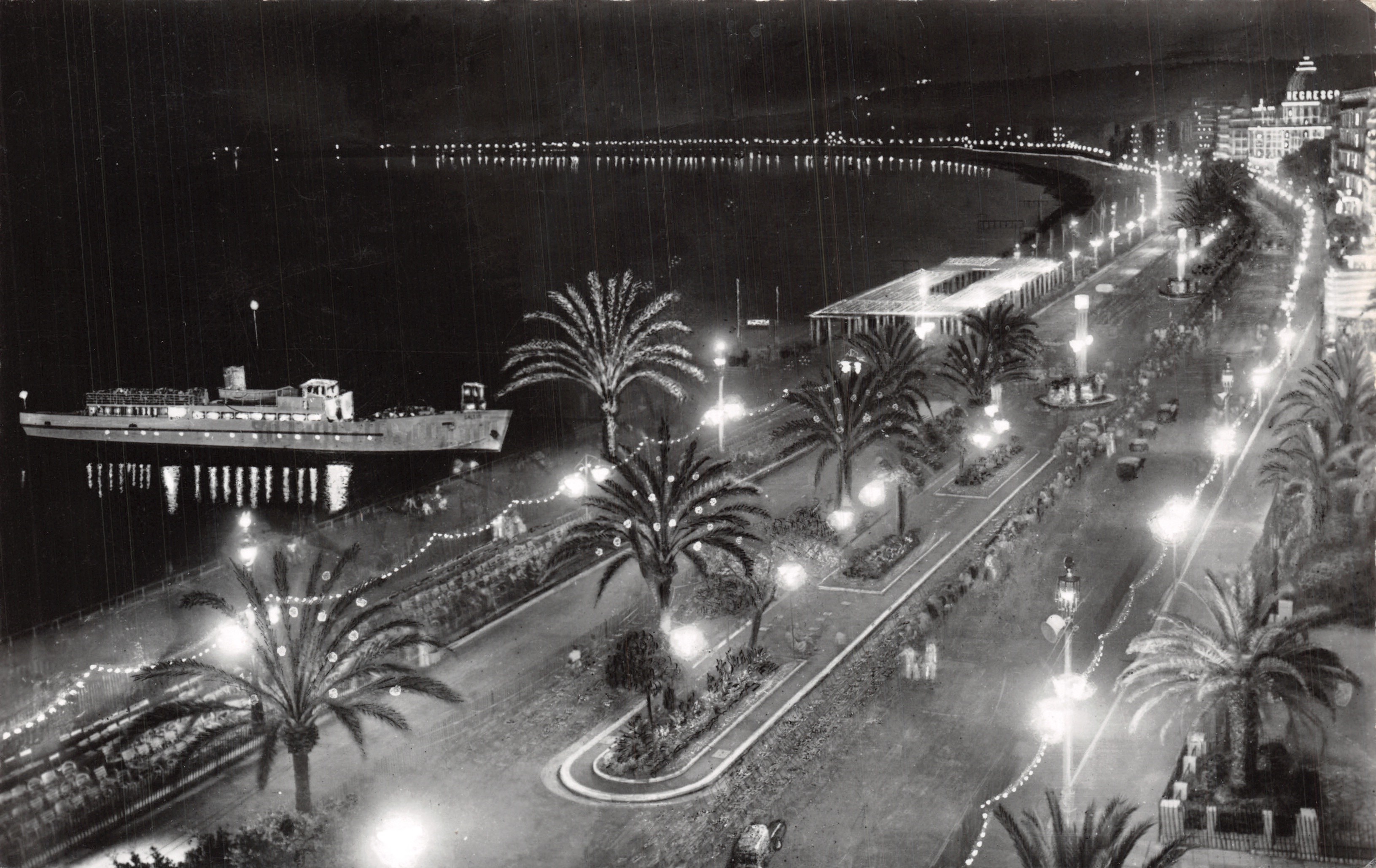 Nachtbild der Promenade des Anglais — NICE — Verlag S.I.C.A. n°12