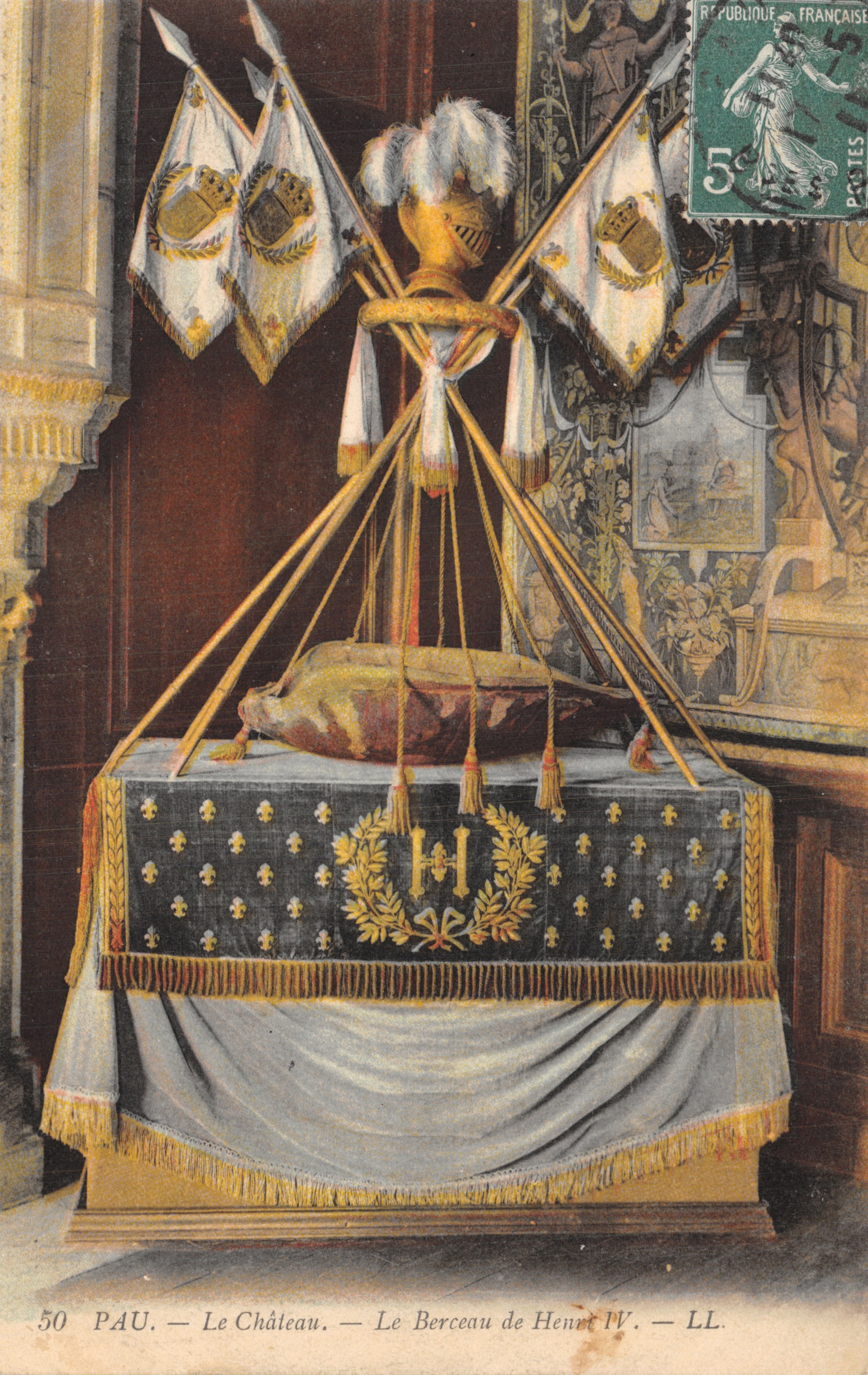 Pau — Het Kasteel — Het Wiegje van Henri IV — LL. Uitgever LL