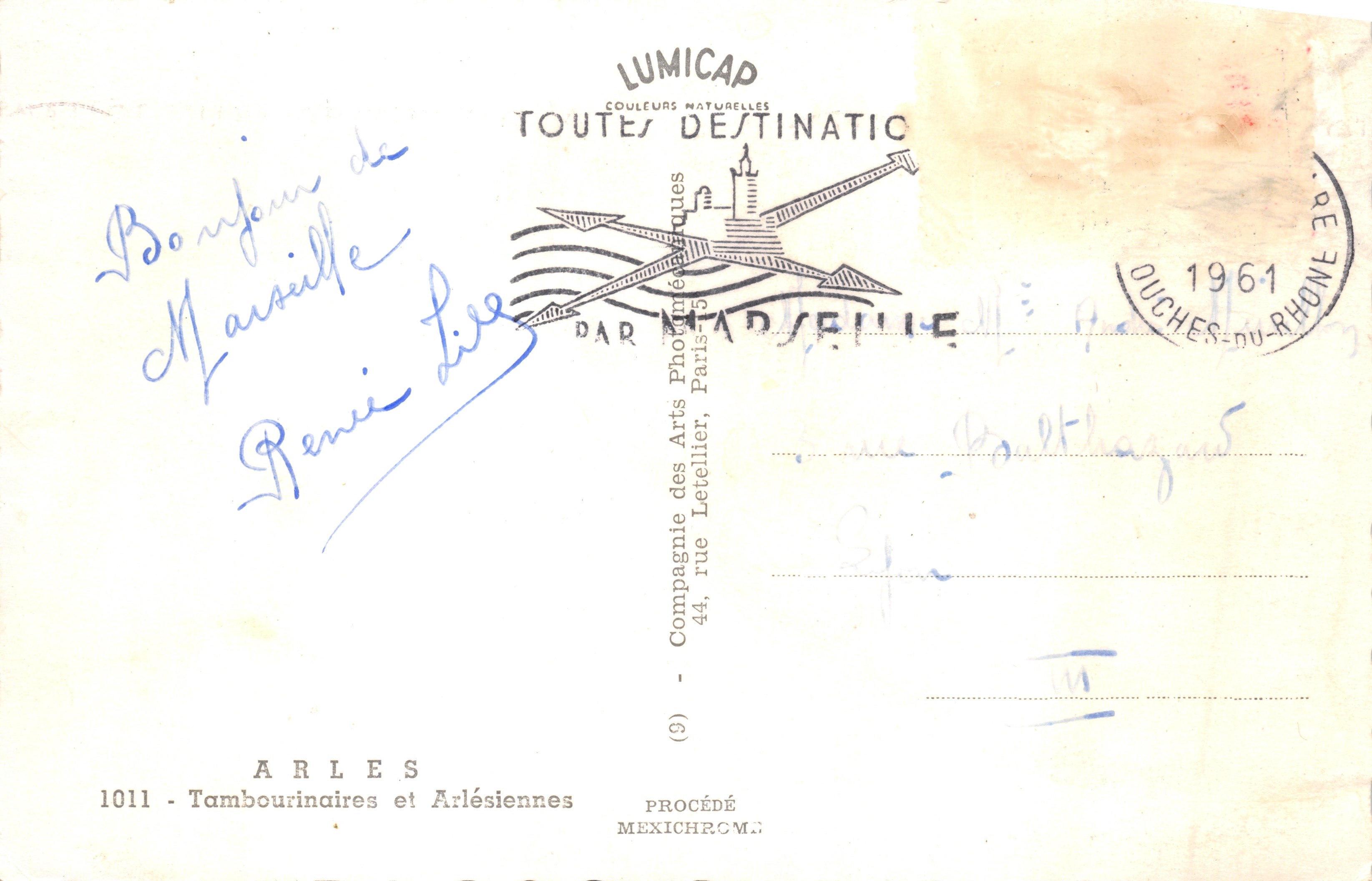 Arles — Dans en muziek van de Tambourinaires en Arlésiennes — Lumicap — Achterkant