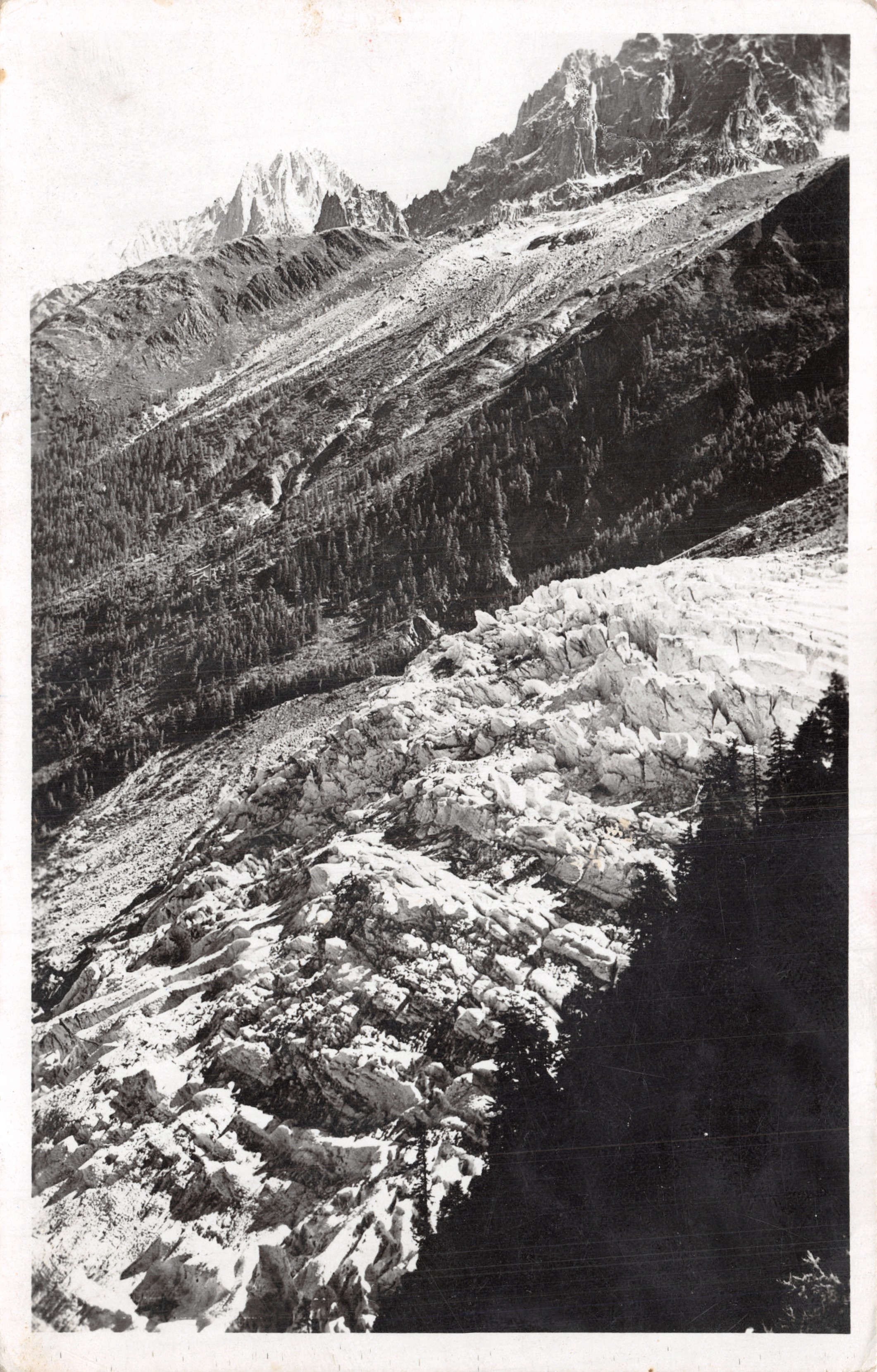 Glaciar de los Bossons y la Aiguille Verte — Chamonix-Mont-Blanc — Photo GAY-COUTTET
