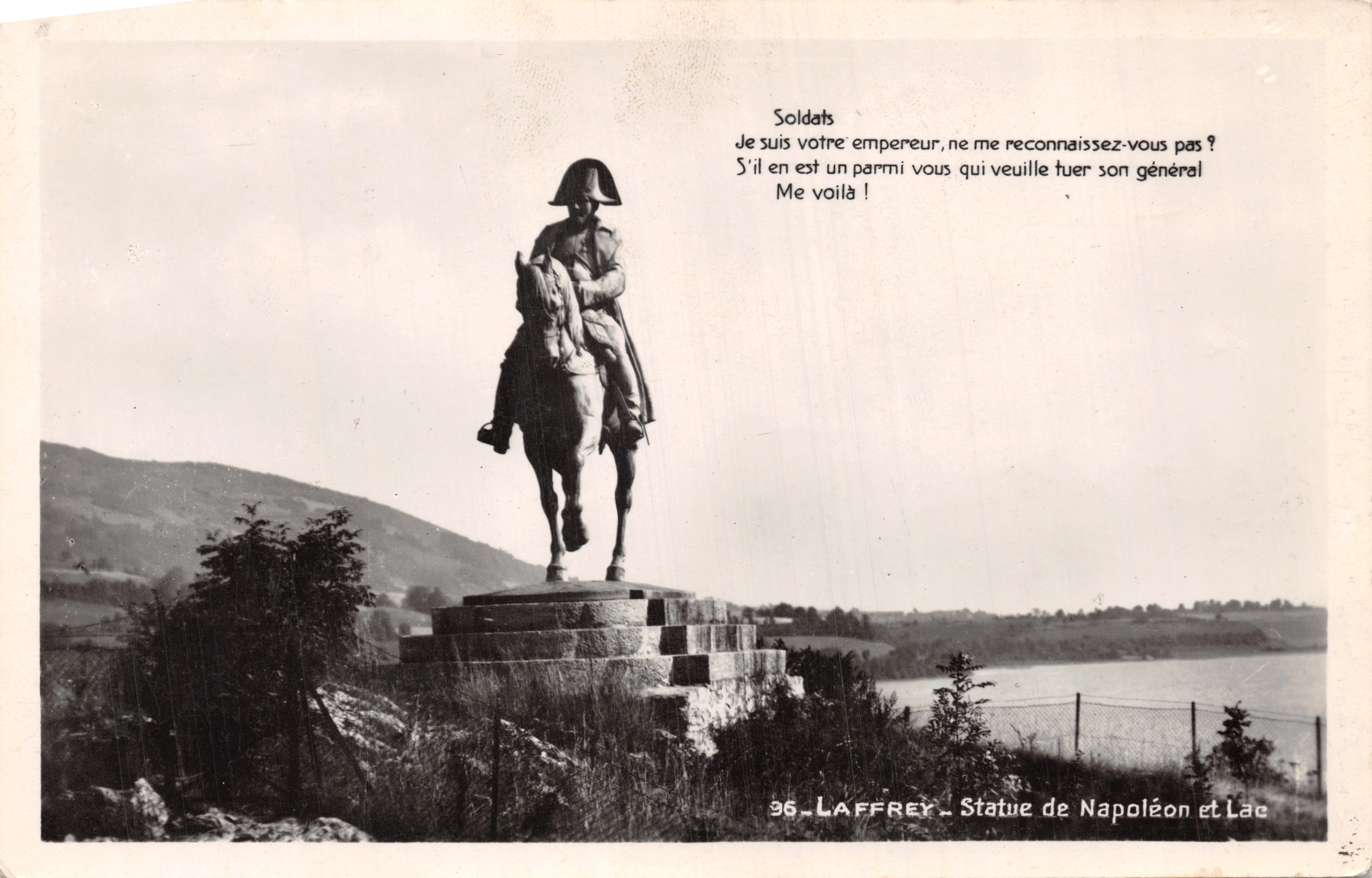 Laffrey — Statua di Napoleone e Lago — editore C.A.P. « REAL-PHOTO »