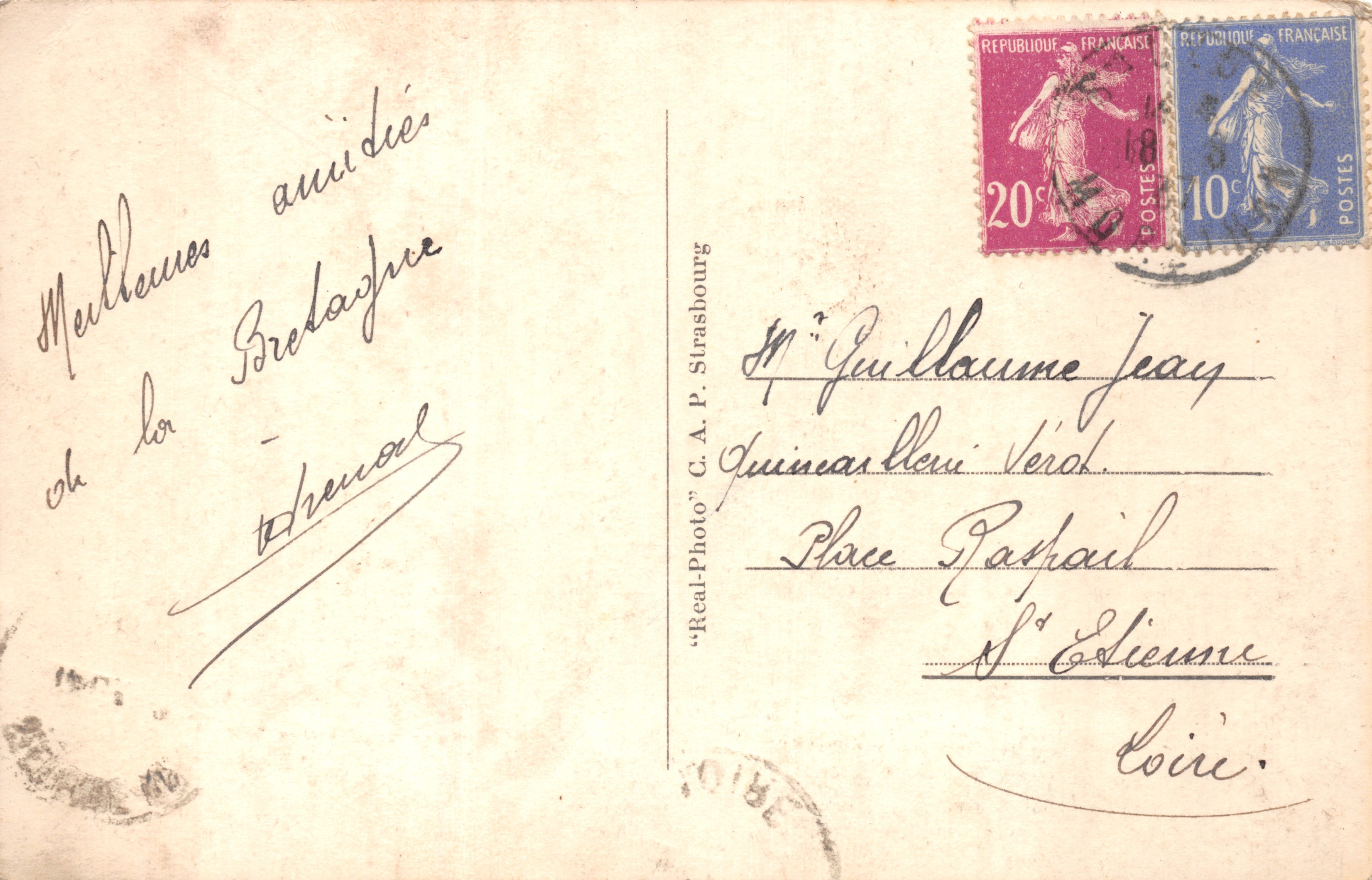 Belle-Île-en-Mer — Port w Port-Goulphar — wydawca «Real-Photo» C.A.P. Strasbourg — Rewers