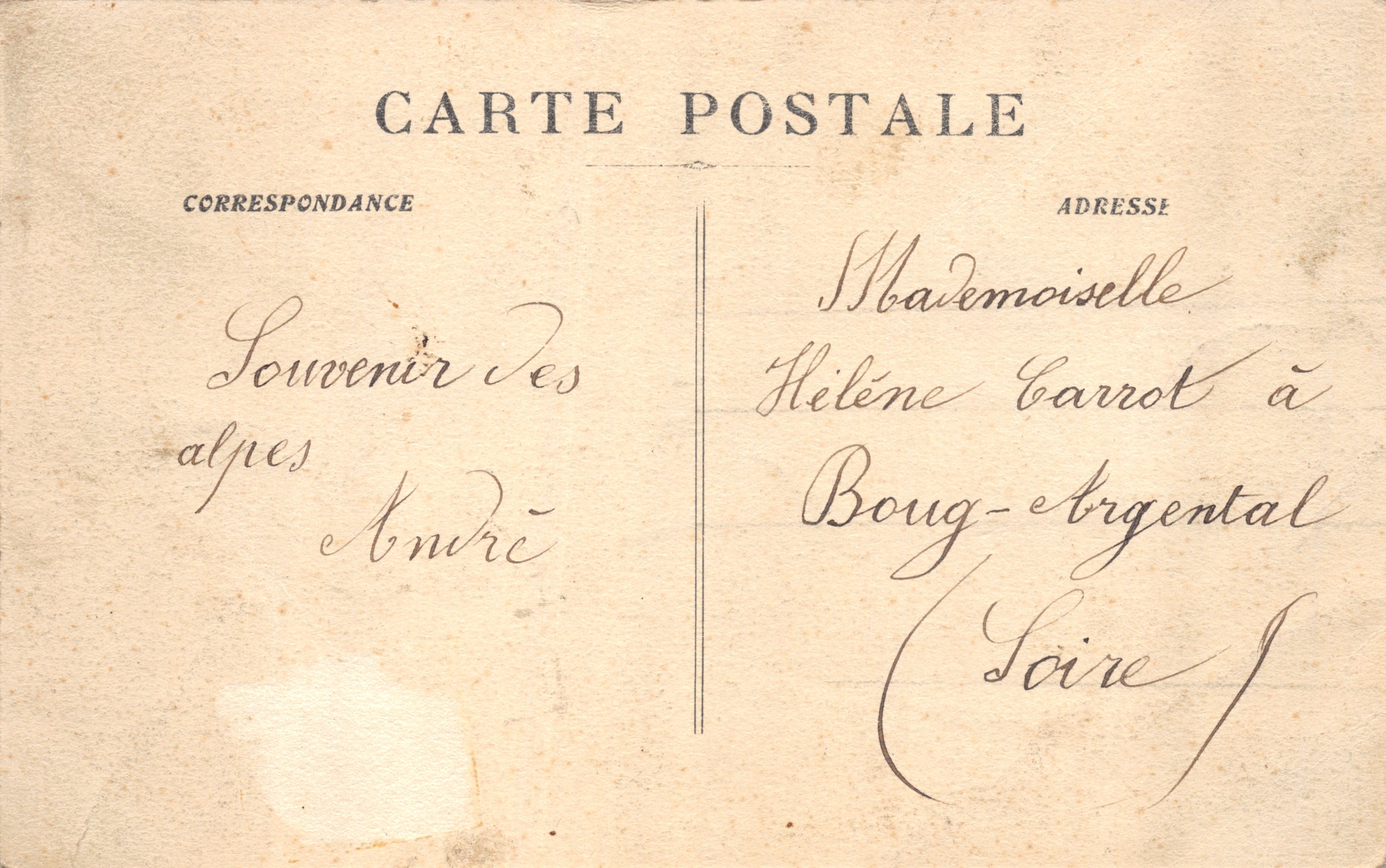 Fort Grouchy, zwany fort Moyen lub de Tournoux — widok na zamurowany fort w kanionie, wydawca Collection Maurel, nr 83 — Rewers