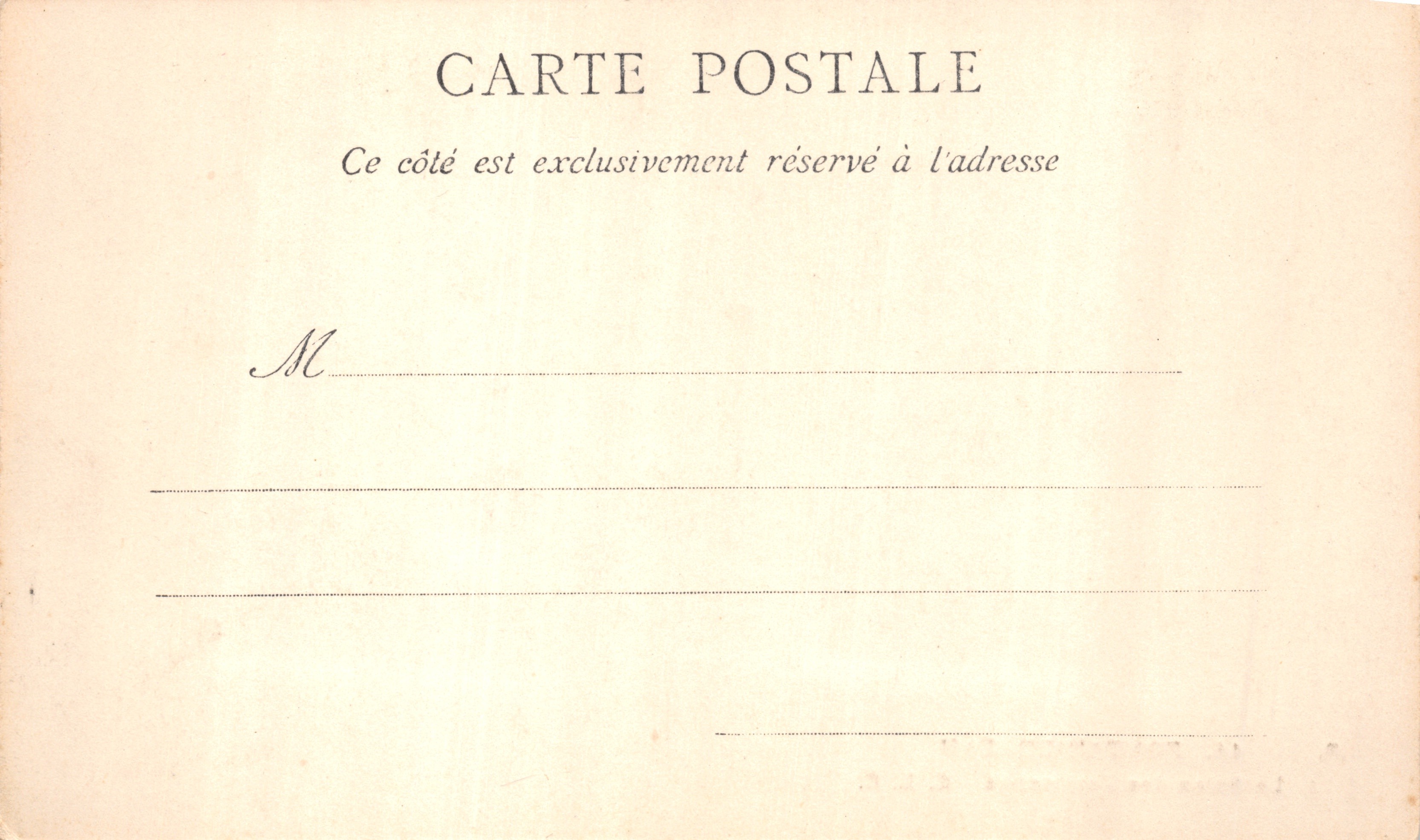 Fontainebleau — Le Salon des Tapisseries — C. L. C. n°14 — Verso