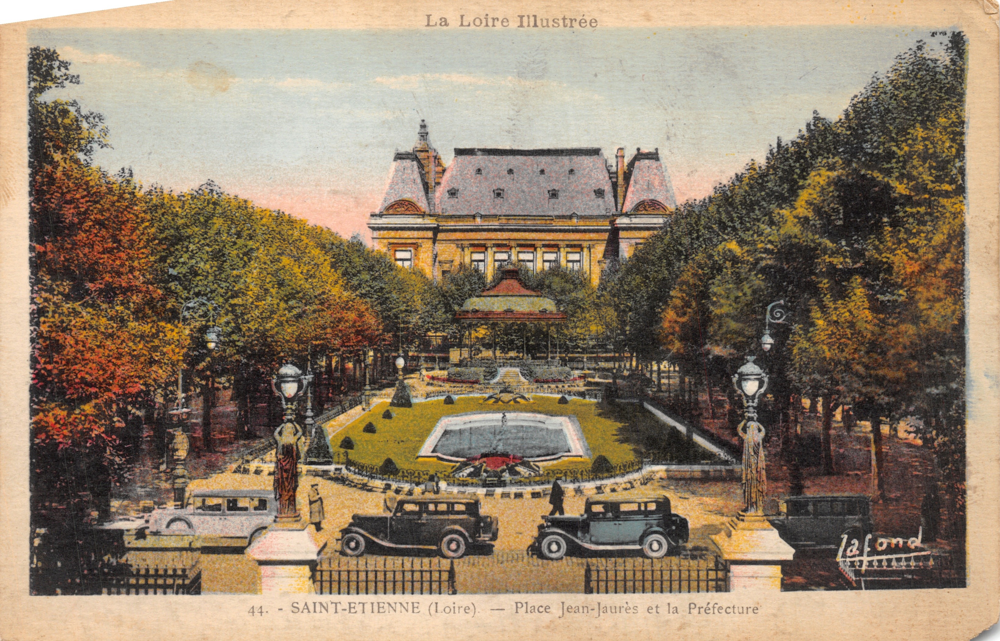 SAINT-ETIENNE (Loire) — Place Jean-Jaurès et la Préfecture — éditeur La Loire Illustrée, n°44