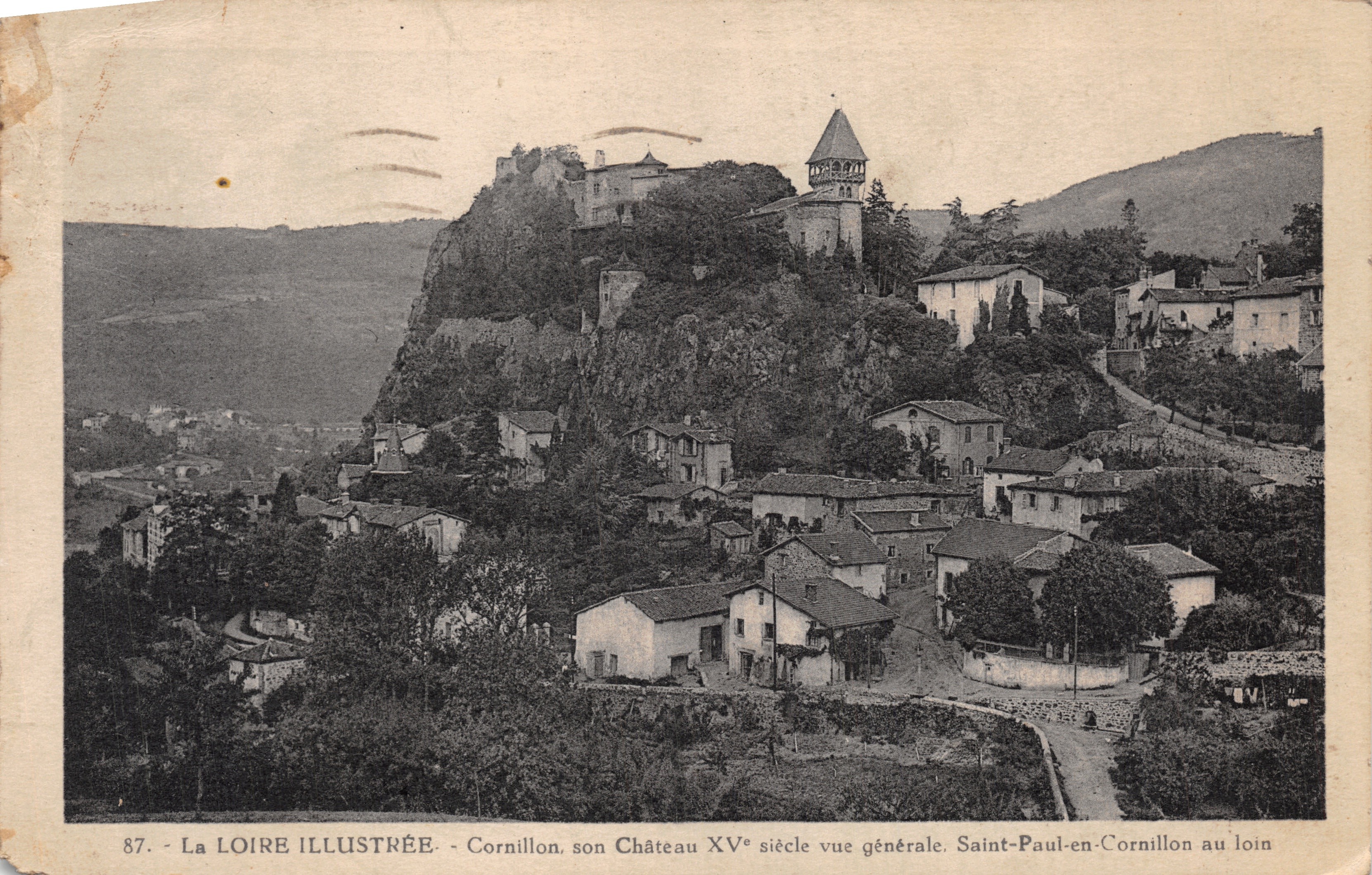 Cornillon — Zamek z XV wieku, ogólny widok — La Loire Illustrée, n°87