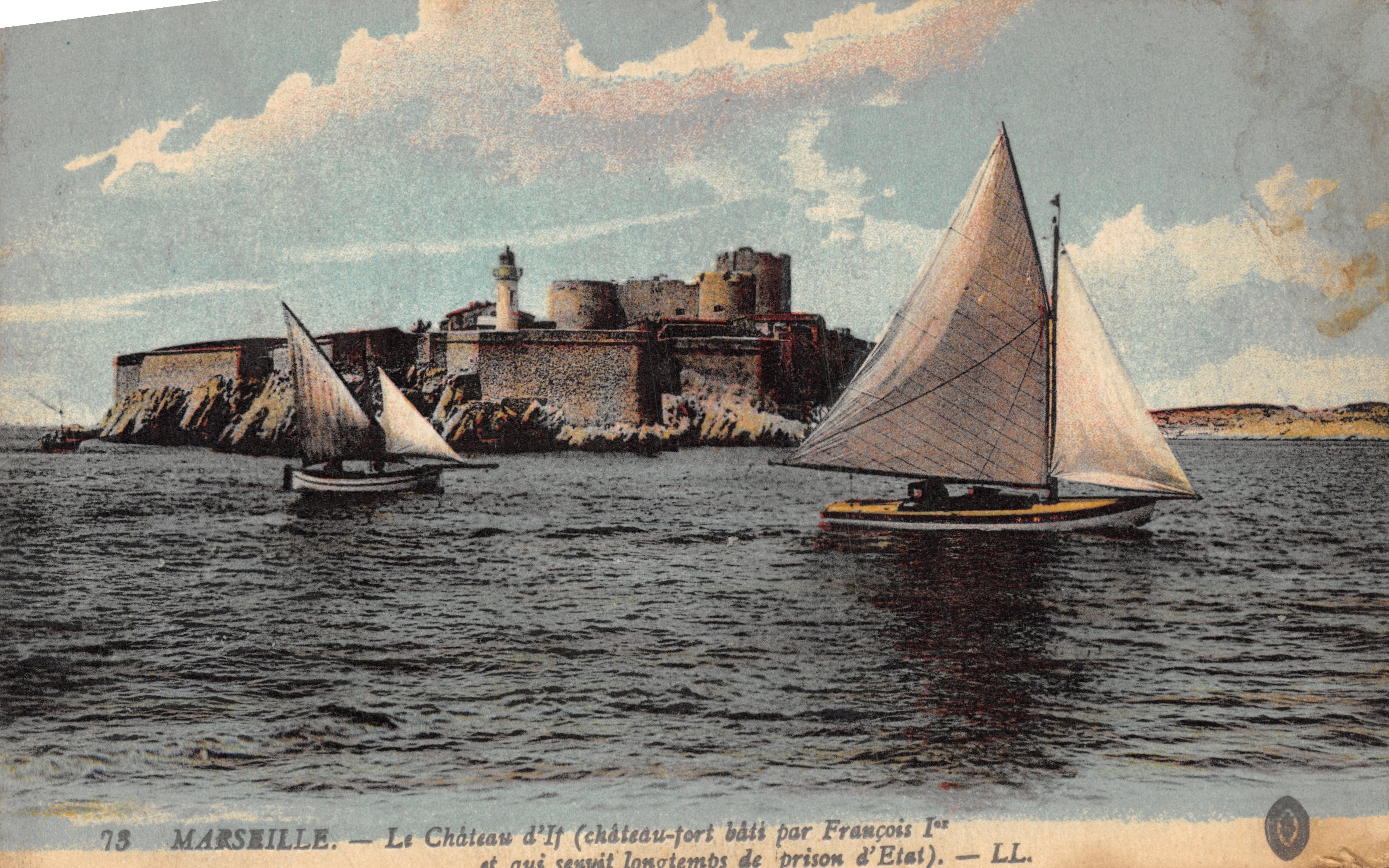 Marseille — Het Kasteel van If (versterkt kasteel gebouwd door François I en dat lange tijd als staatgevangenis diende) — LL, n°73