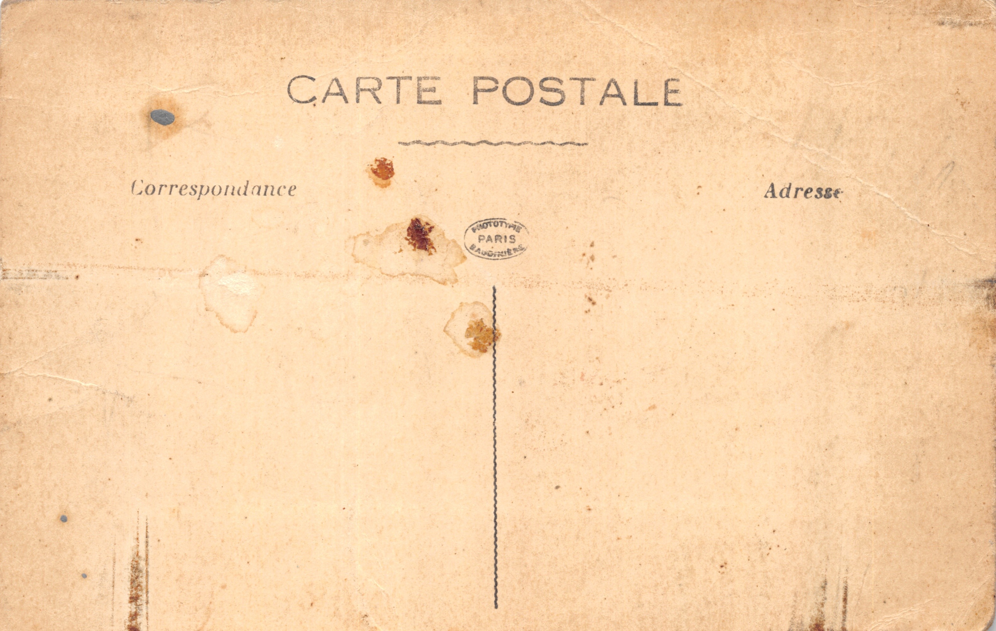 Batalla de VERDUN — Lo que queda de la iglesia de Chattancourt — Phototype Paris Daugier — Reverso