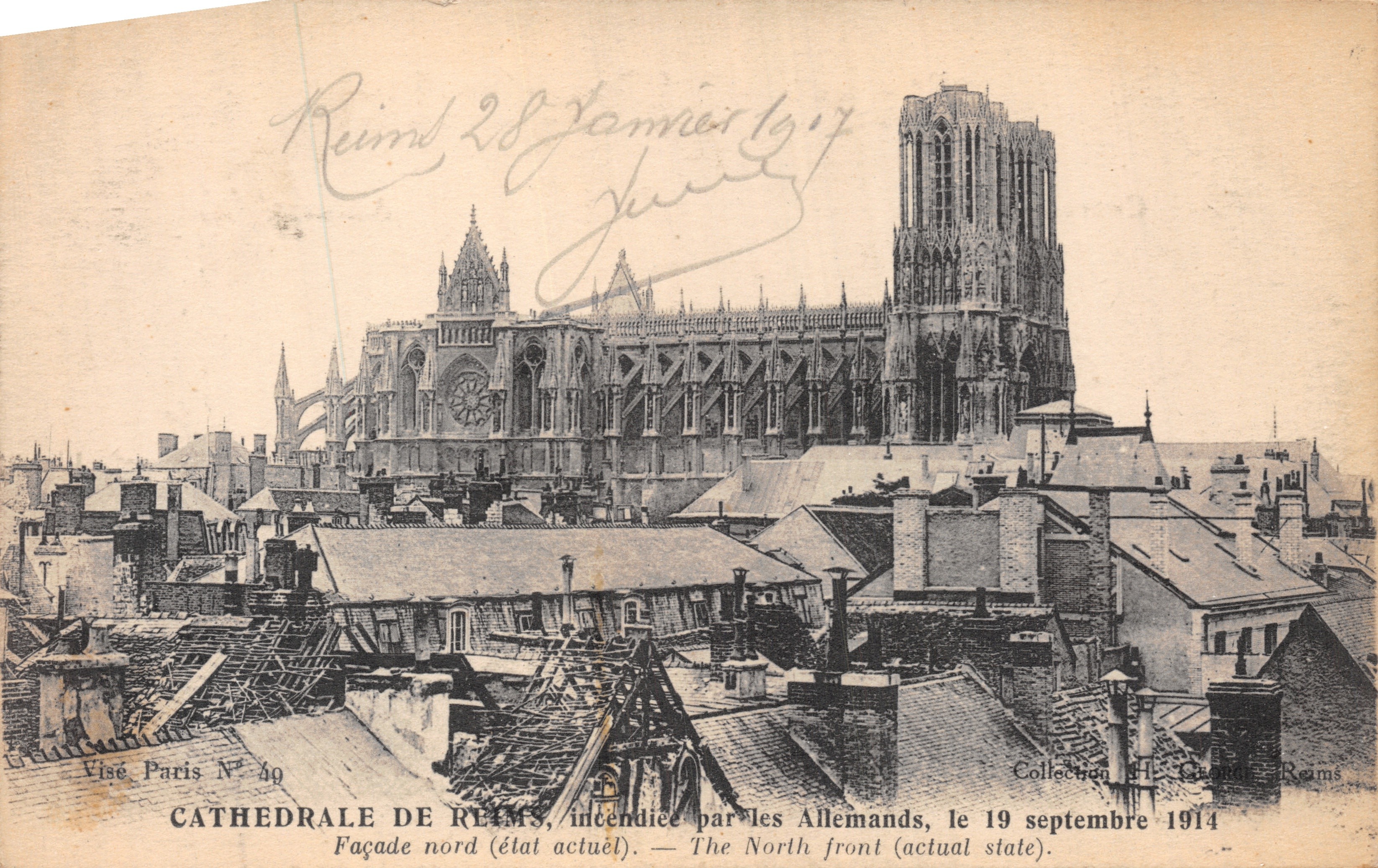 Cattedrale di Reims — Facciata nord (stato attuale) — Visé Paris N° 49