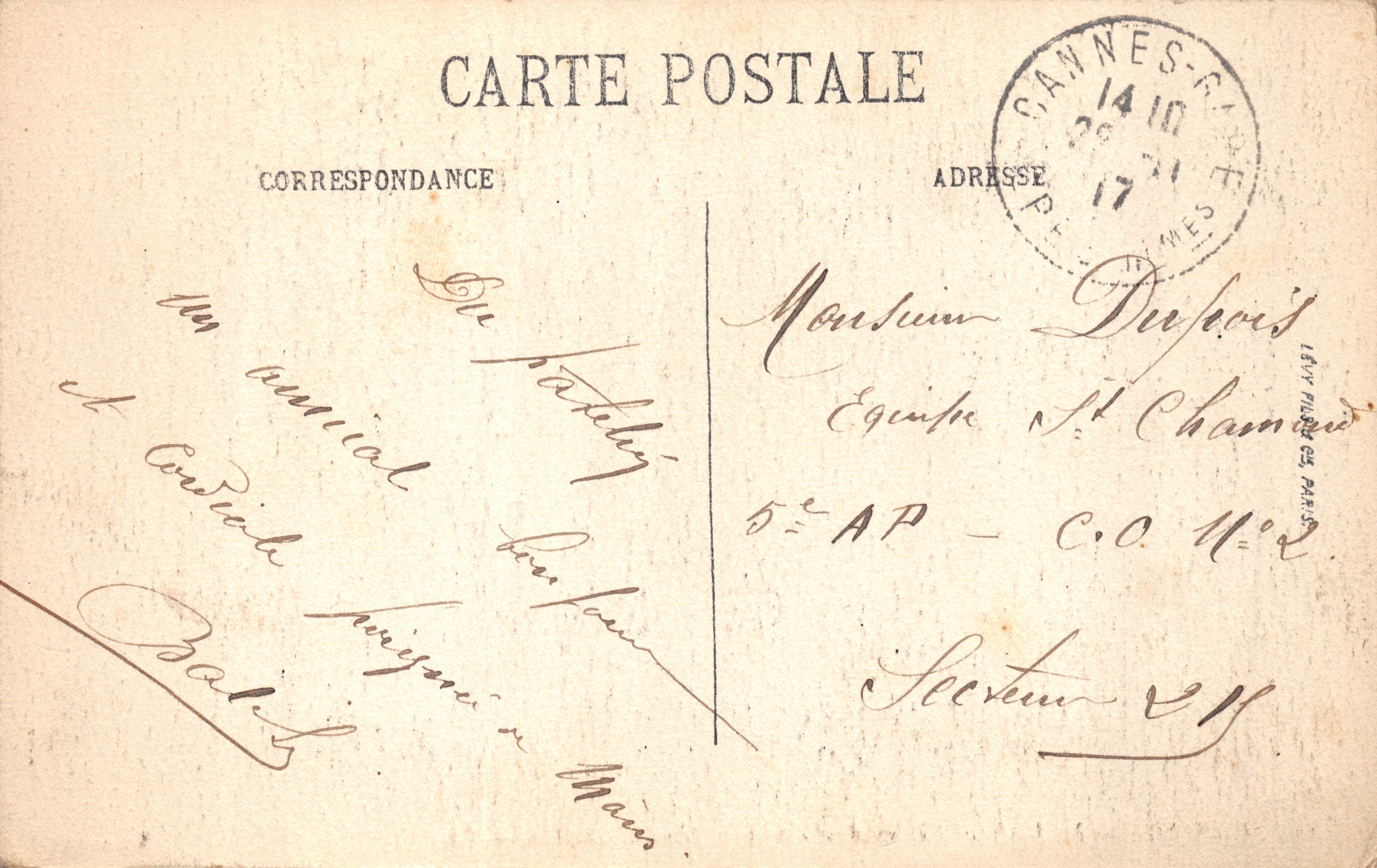 CANNES — Boulevard de la Croisette y Mont-Chevalier — Selecta — Reverso