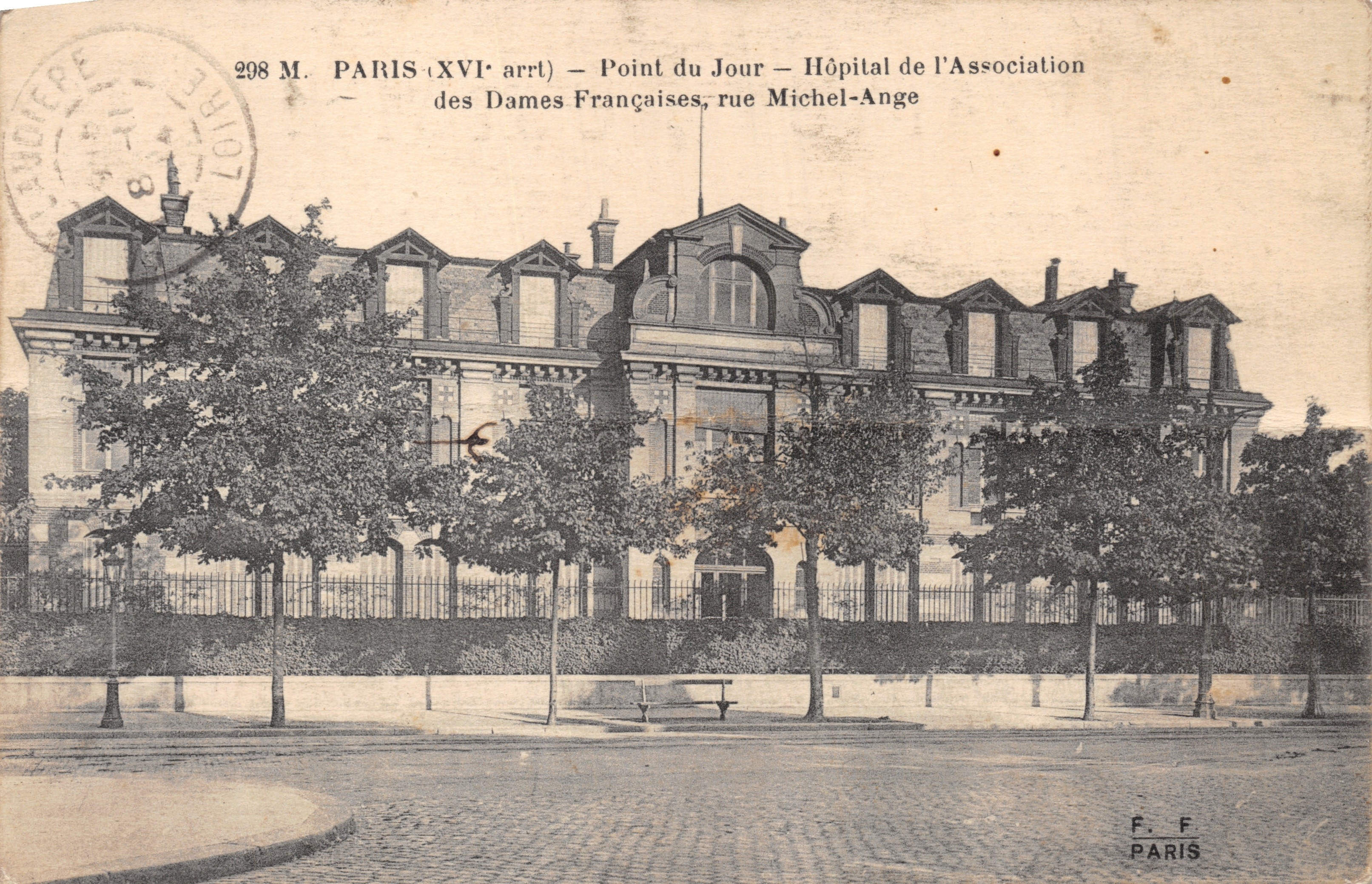 Paris (XVIe arrt) — Point du Jour — Hôpital de l'Association des Dames Françaises, rue Michel-Ange — F. F. PARIS
